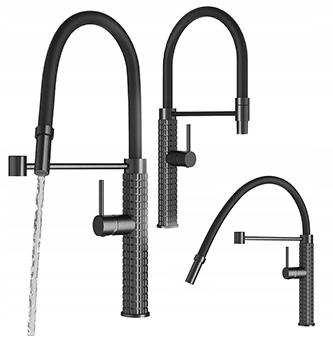 Kuchynská Batéria S Flexibilným Výtokom Do Umývadla Gun Grey Fano