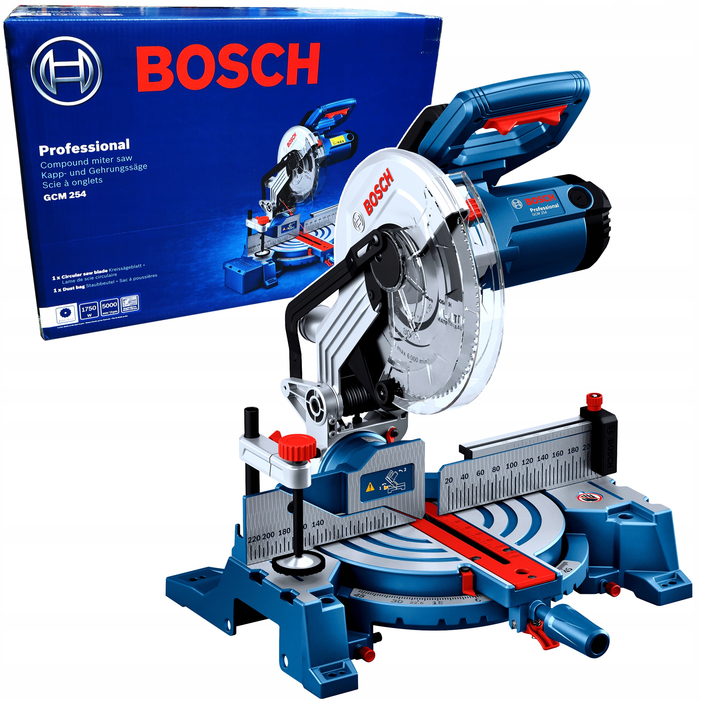 Piła ukośnica Bosch Gcm 254 0601B52000 254mm 1750W laser