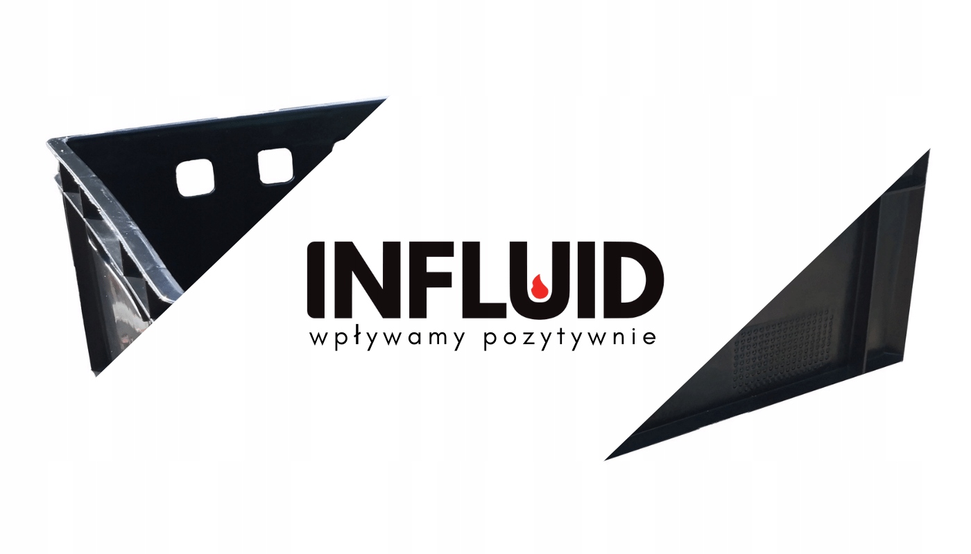 50 sztuk x Skrzynka Euro E2 nowy pojemnik czarna Marka INFLUID24