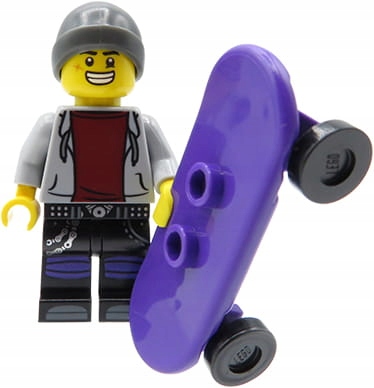 

Skater z deskorolką figurka z części Lego
