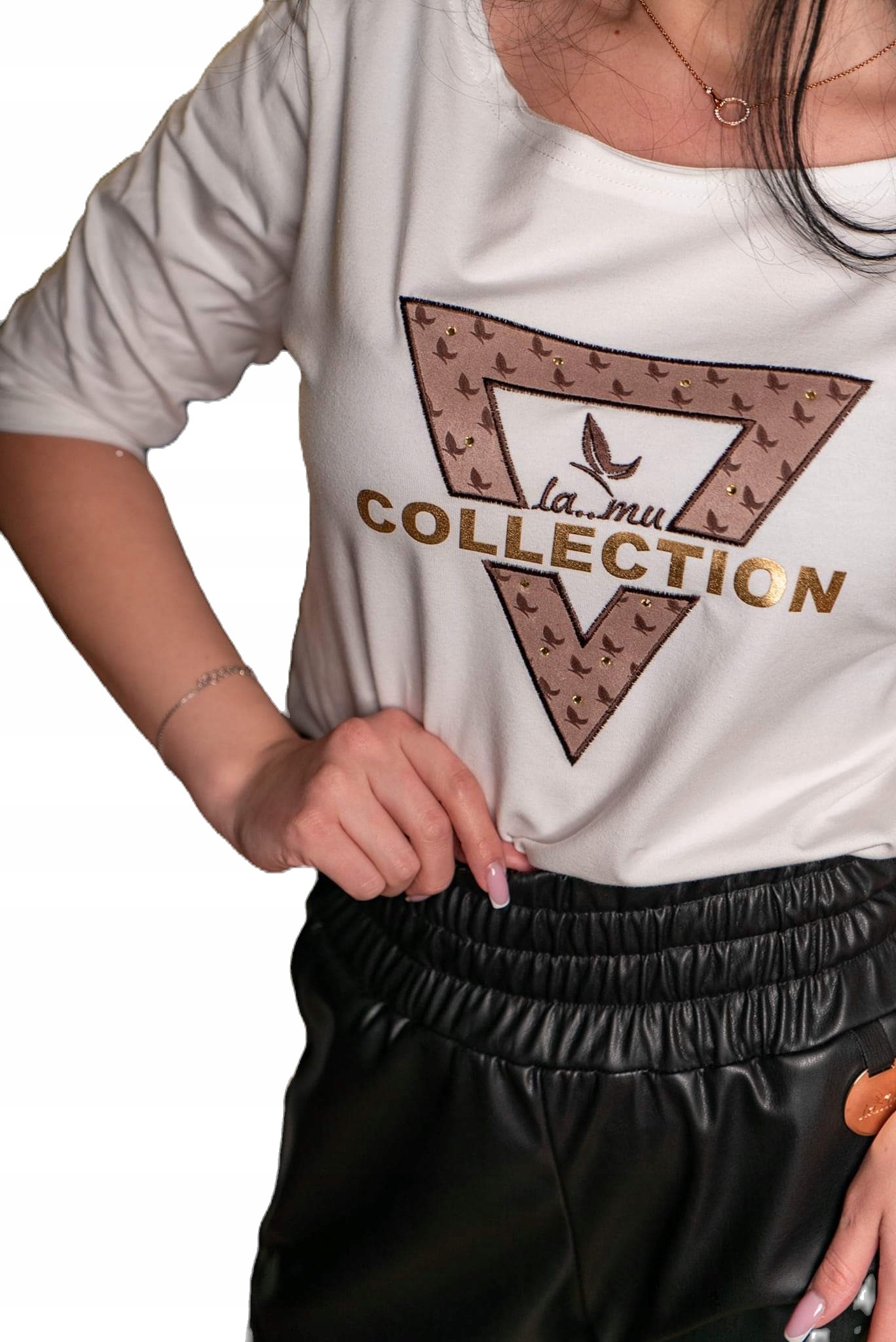 La..mu halenka Vip colection basic bílá Lamu M/L-2