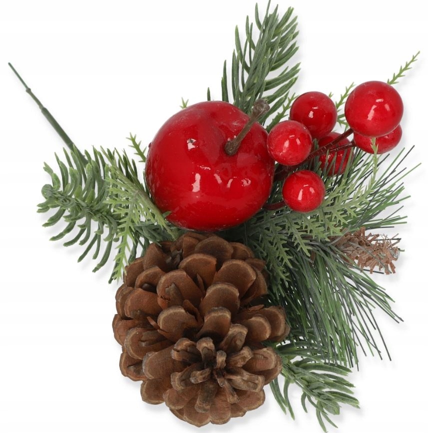 

Pik świąteczny iglasty Jabłko gałązka Szyszka 22cm