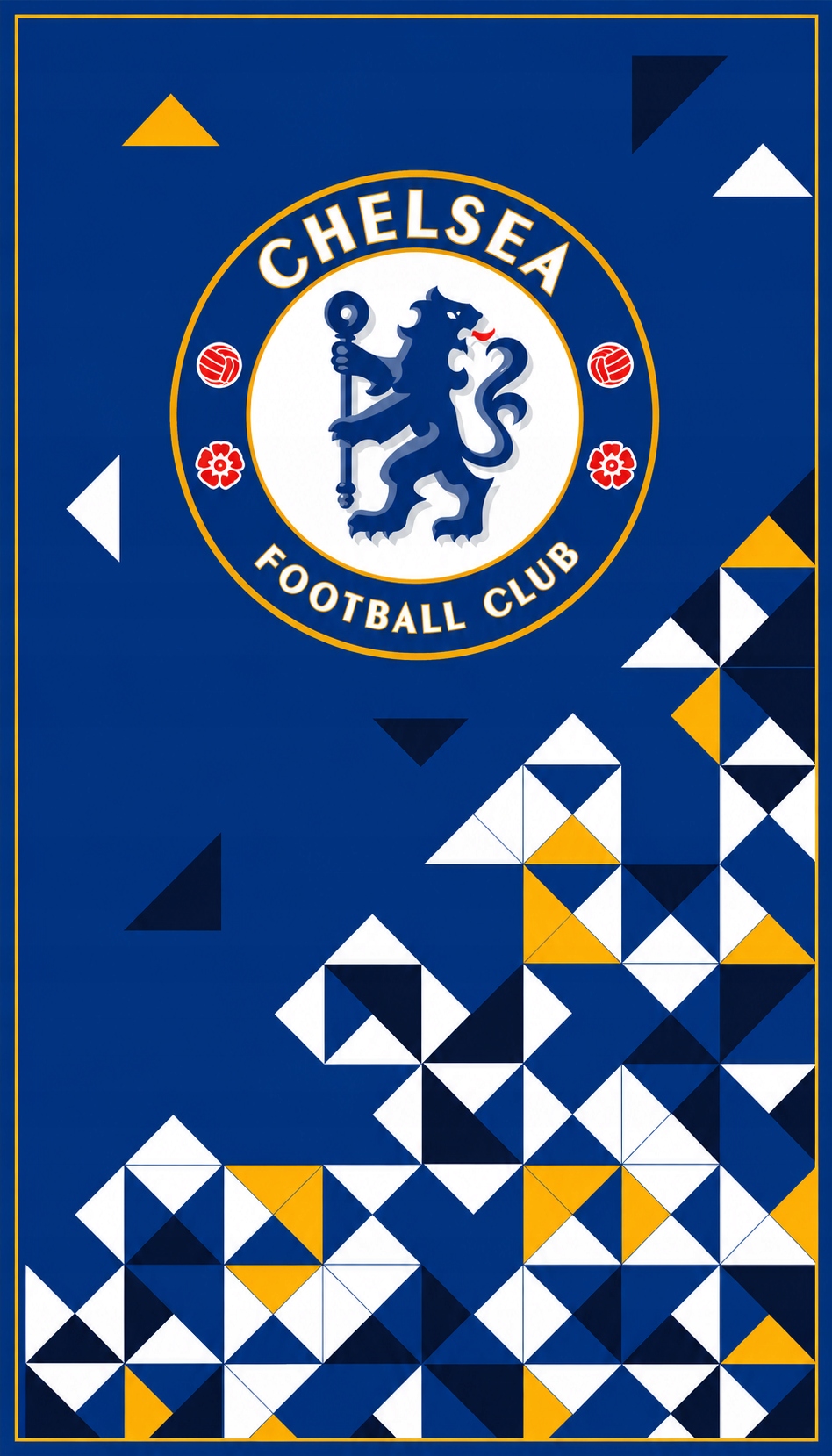 Ręcznik Chelsea Fc Mozaika Piłkarski Ręcznik Cfc Ldn Duży Herb Z Lwem