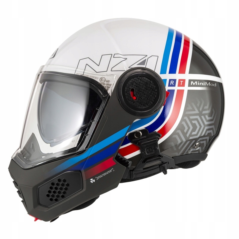 Motocyklová Prilba Nzi Minimod Duo Watson Whiteblack Power (XL)