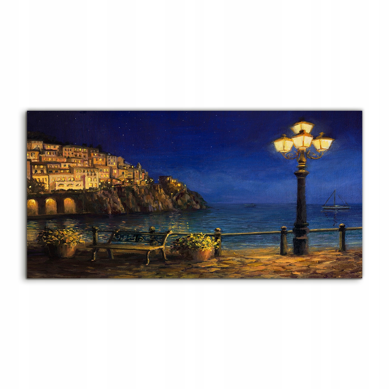 

Obraz akryl 140x70 z grafiką Lato Amalfi Krajobraz
