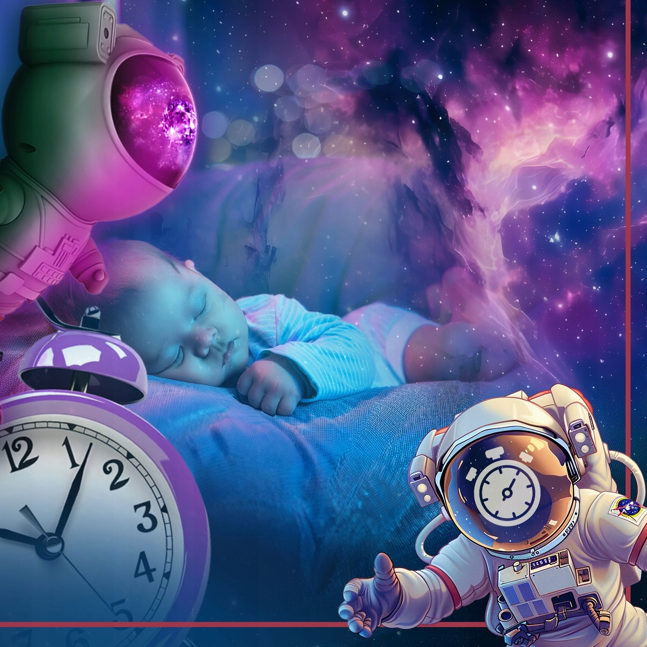 PROJEKTOR GWIAZD ASTRONAUTA LAMPKA NOCNA DLA DZIECI KOSMOS PILOT RZUTNIK Zasilanie sieciowe