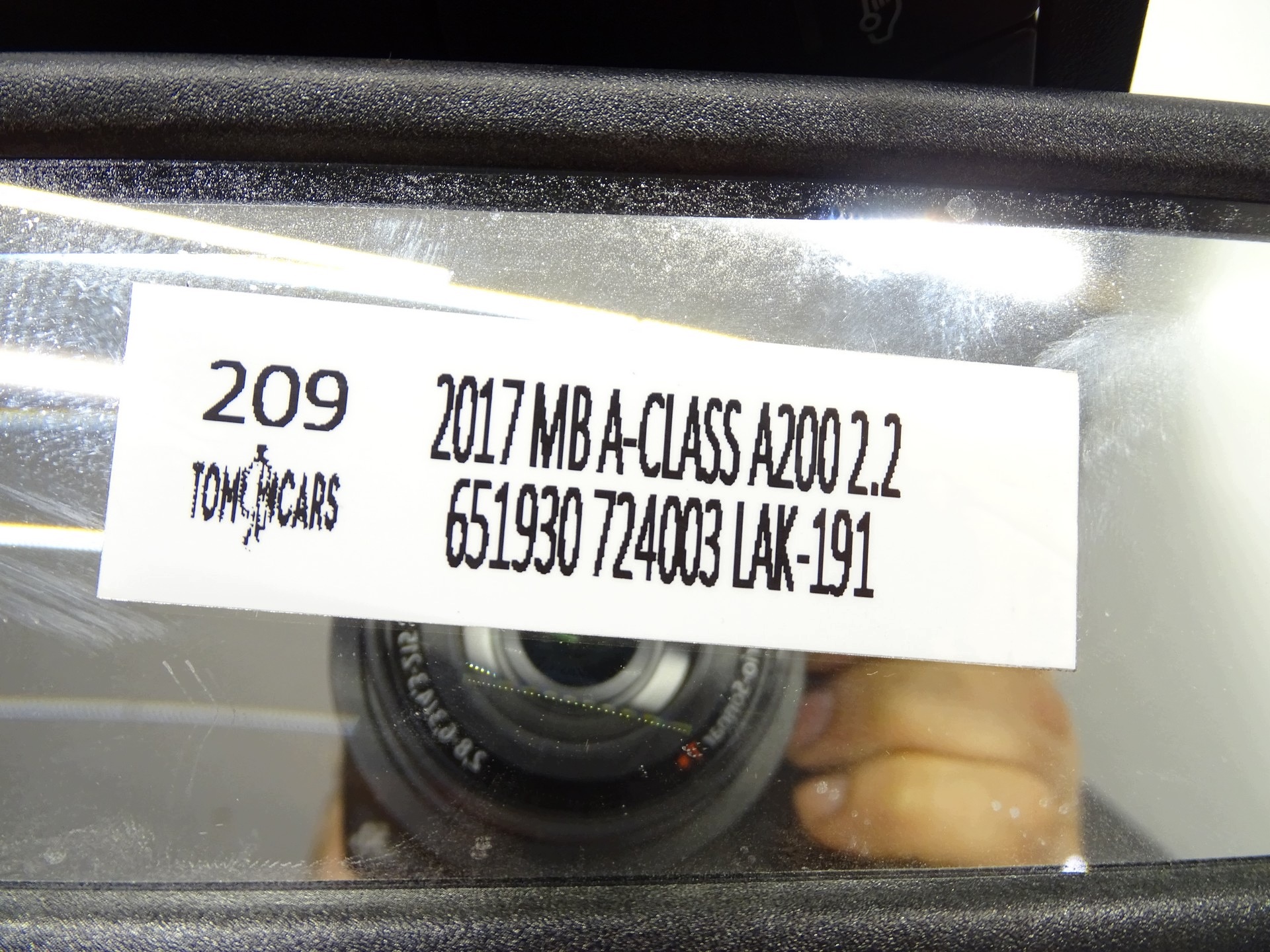 rear-view mirror inner MERCEDES A-KLASA A200 A1768211136