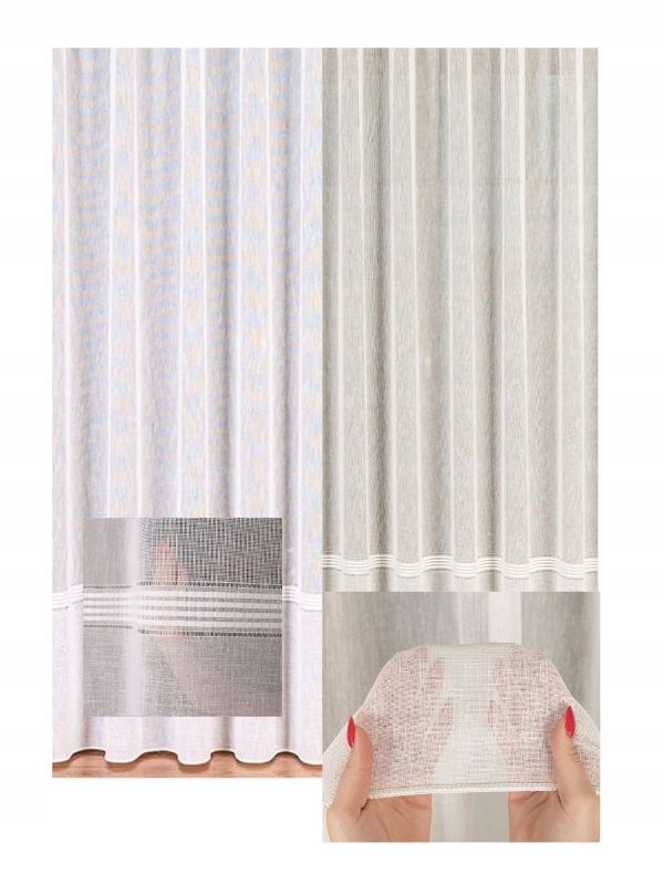 Záclona Elegantní salon s páskou na žabky Tunel š. 400x180