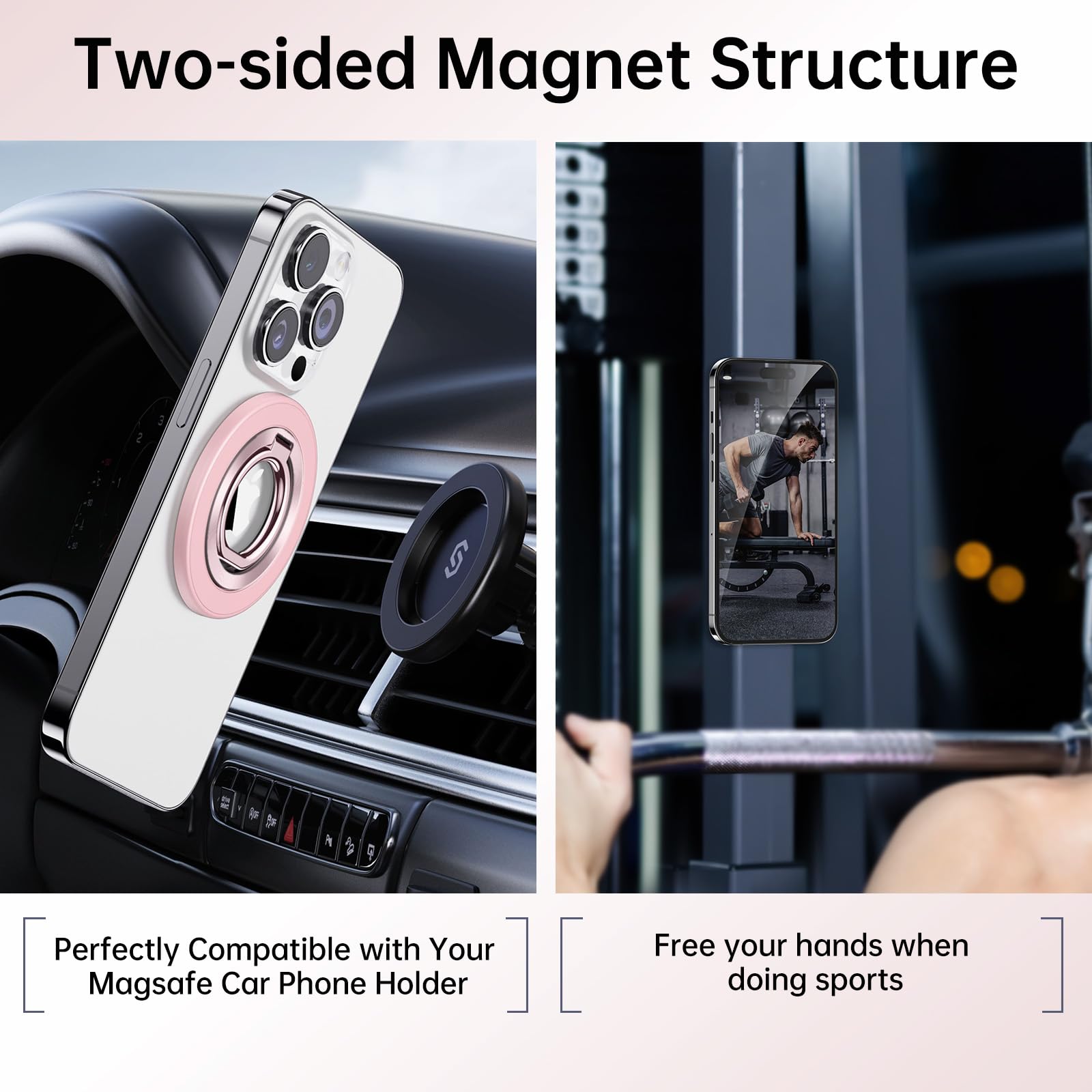 SYNCWIRE Magnetyczny uchwyt na telefon komórkowy do MagSafe Róż — miniatura 5