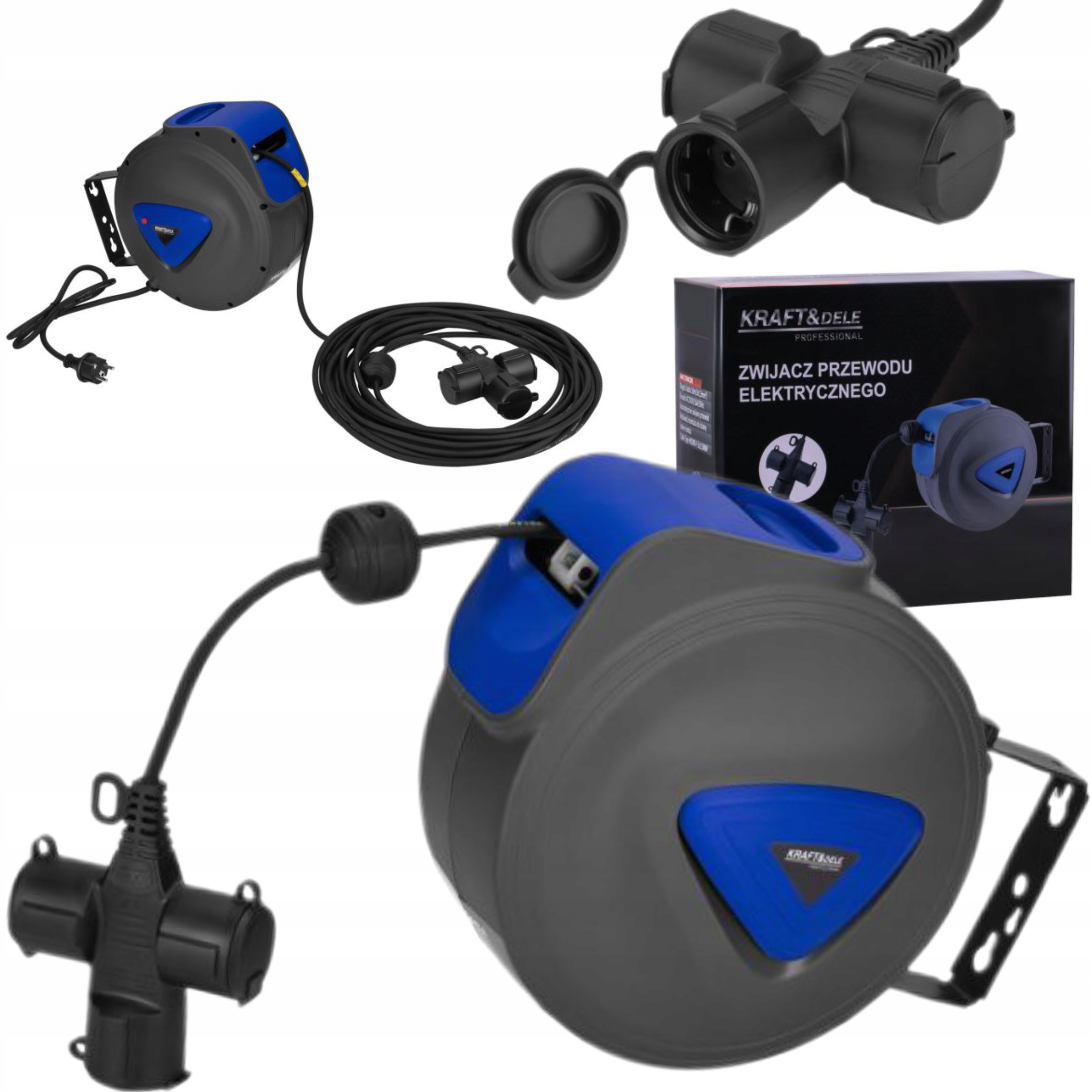 Predlžovací Kábel S Automatickým Navíjačom 15M Bubon Navíjač Kábla 15M