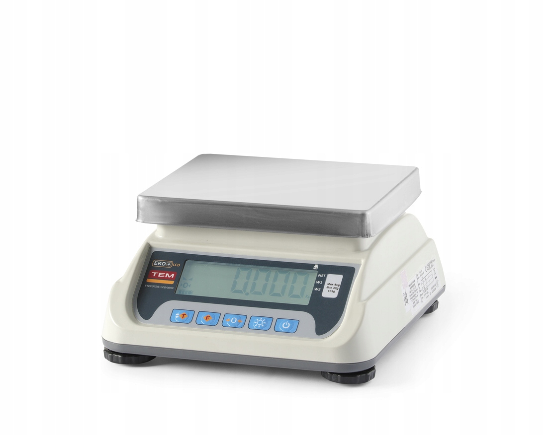 Kuchyňská Váha Tem TEKO+LCD15T-P1 s dvoudílnou legalizací do 15 kg