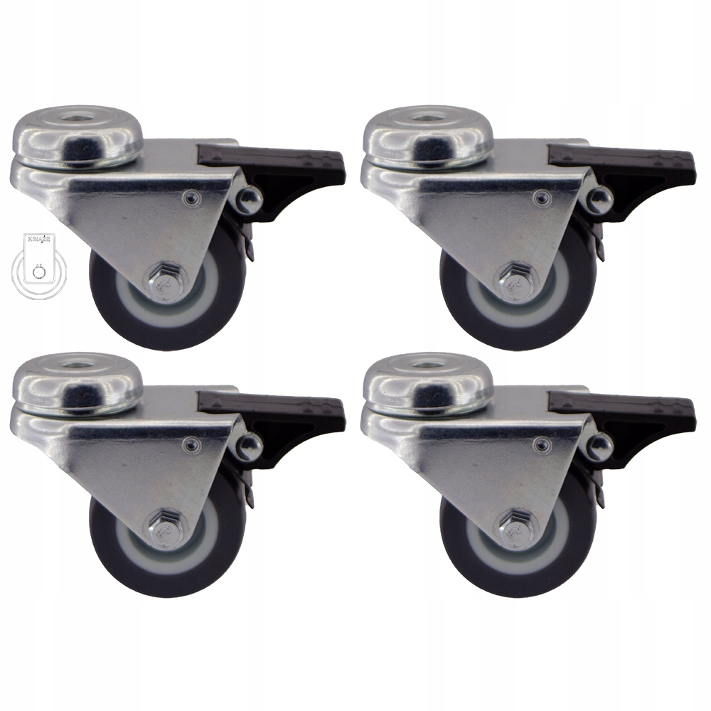 

Komplet 4 szt. kół fi 50 szafka regał 4x52PEL50