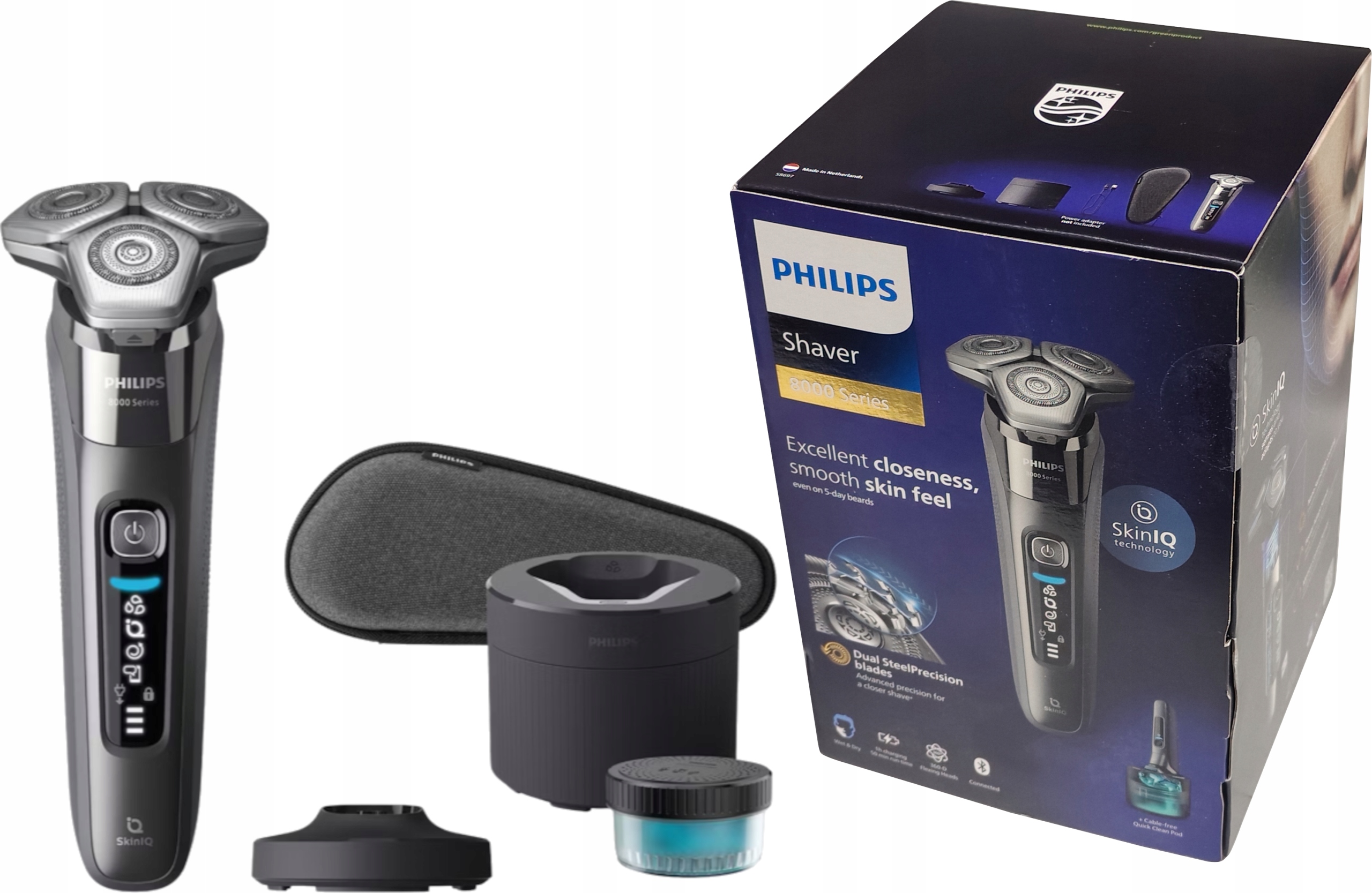 Golarka Męska Philips Shaver 8000 Series S8697/55 Szara