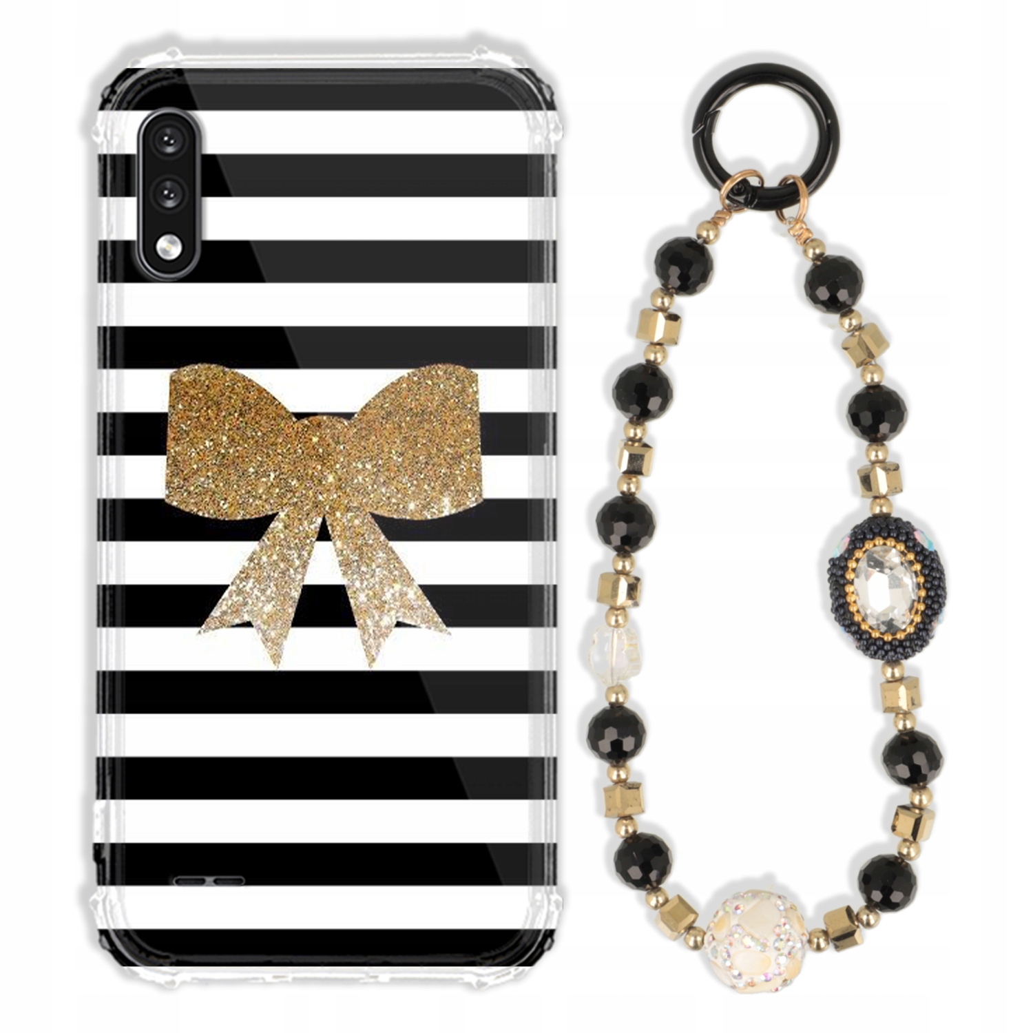 Puzdro Pre Lg K22 Plus Case Antishock Zirkóny Čierno Zlaté|odolné|pevné