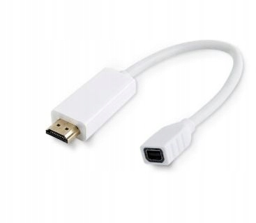 Adapter MicroConnect Mini DP to HDMI F-M, 10cm, Biały