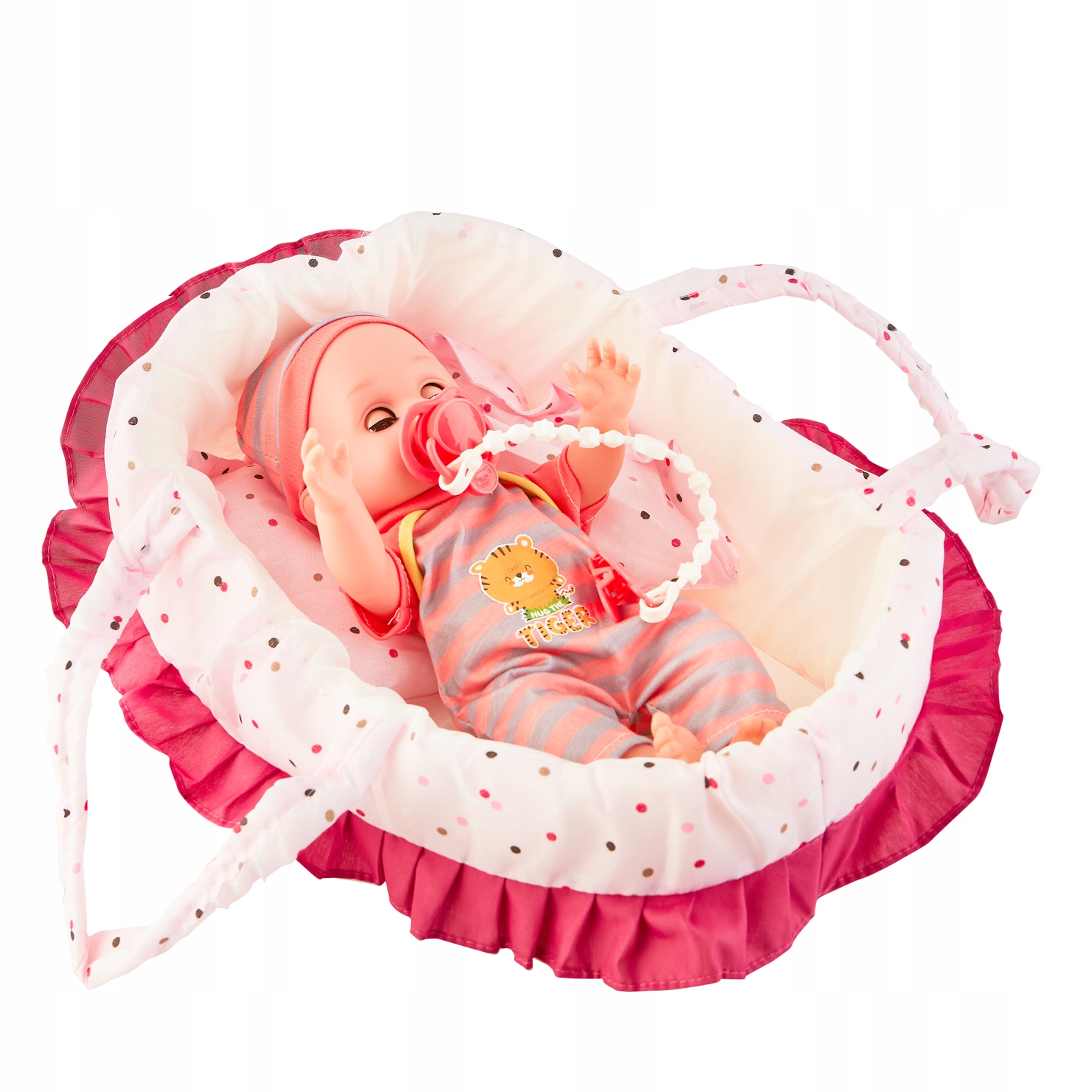 LALKA BOBAS Z AKCESORIAMI DLA NIEMOWLAKA I NOSIDEŁKIEM MÓWIĄCA Stan opakowania oryginalne