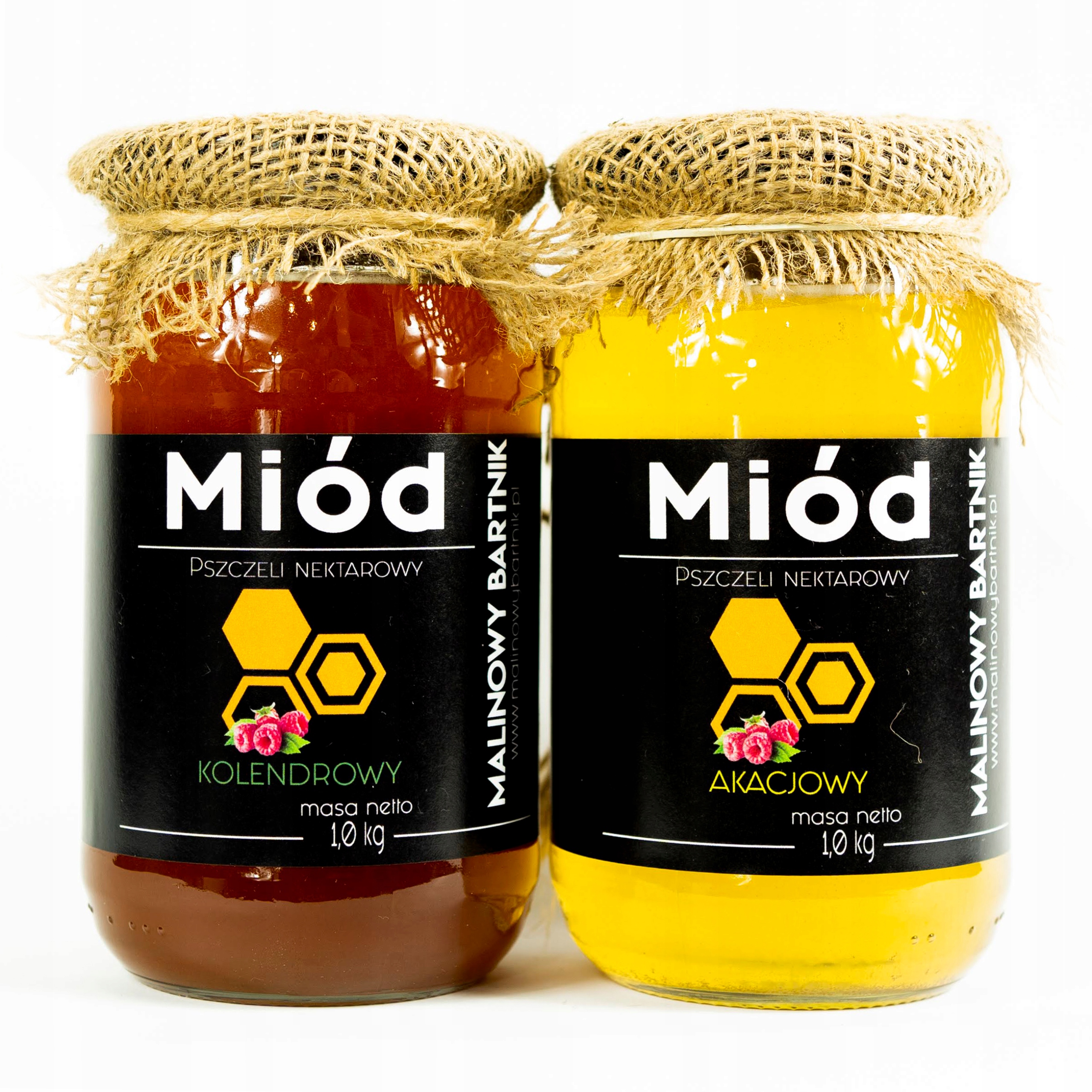 Zestaw Miodów Kolendrowy i Akacjowy 2 kg Tegoroczne 2025r.