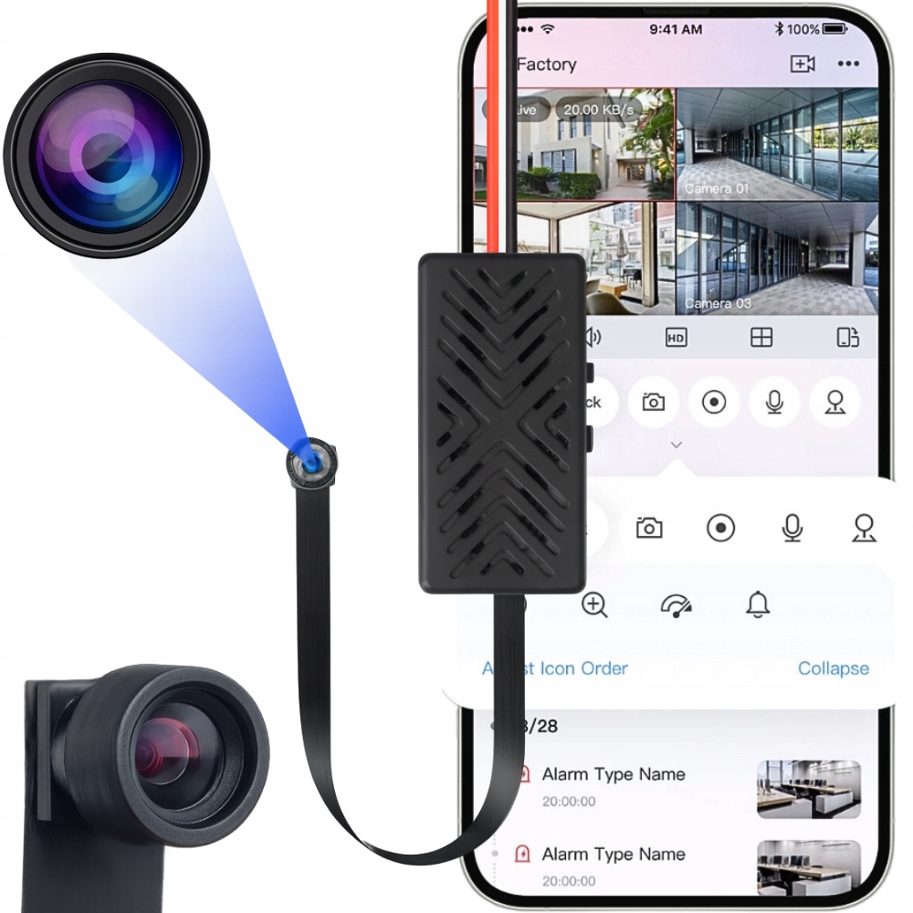 Mini Wifi Kamera Špionážní Skrytá Android Dálkové Ovládání Senzor Pohybu