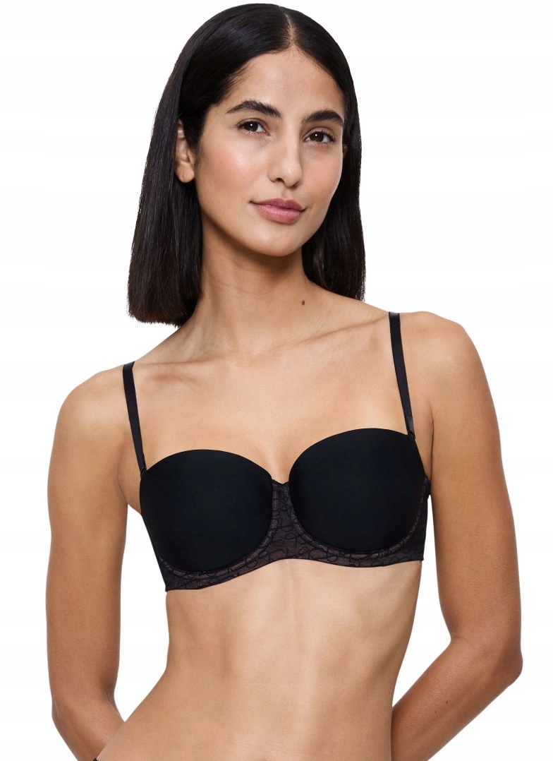 Černá bardotka podprsenka Triumph vyztužená Signature Sheer Wdp 70B