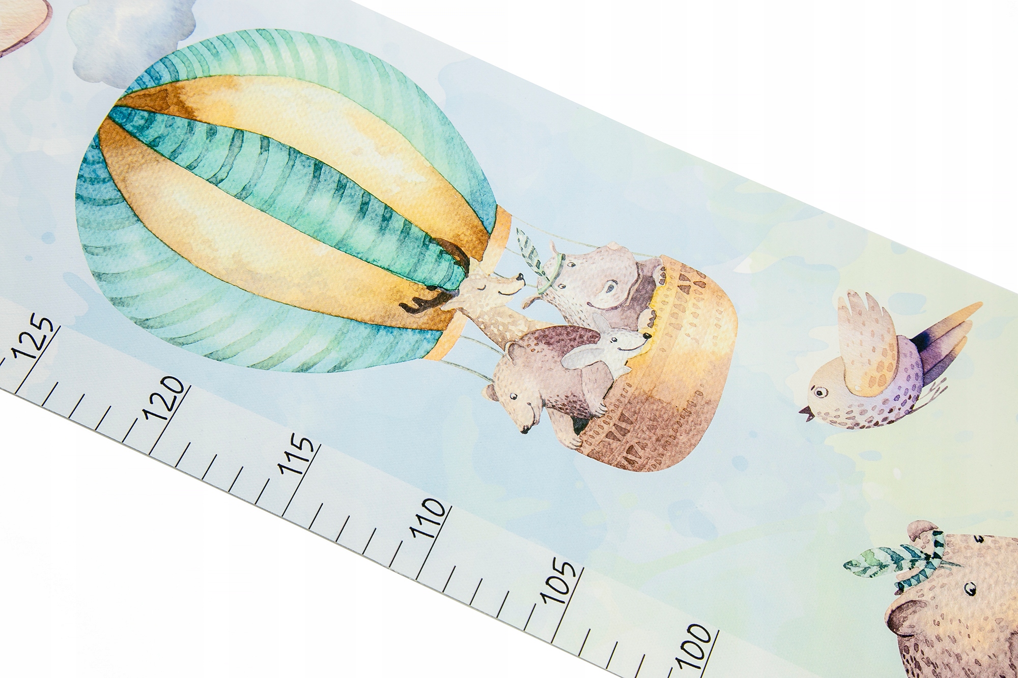 Miarka wzrostu dla dzieci na PŁÓTNIE Zwierzęta leśne IV Kolor wielokolorowy