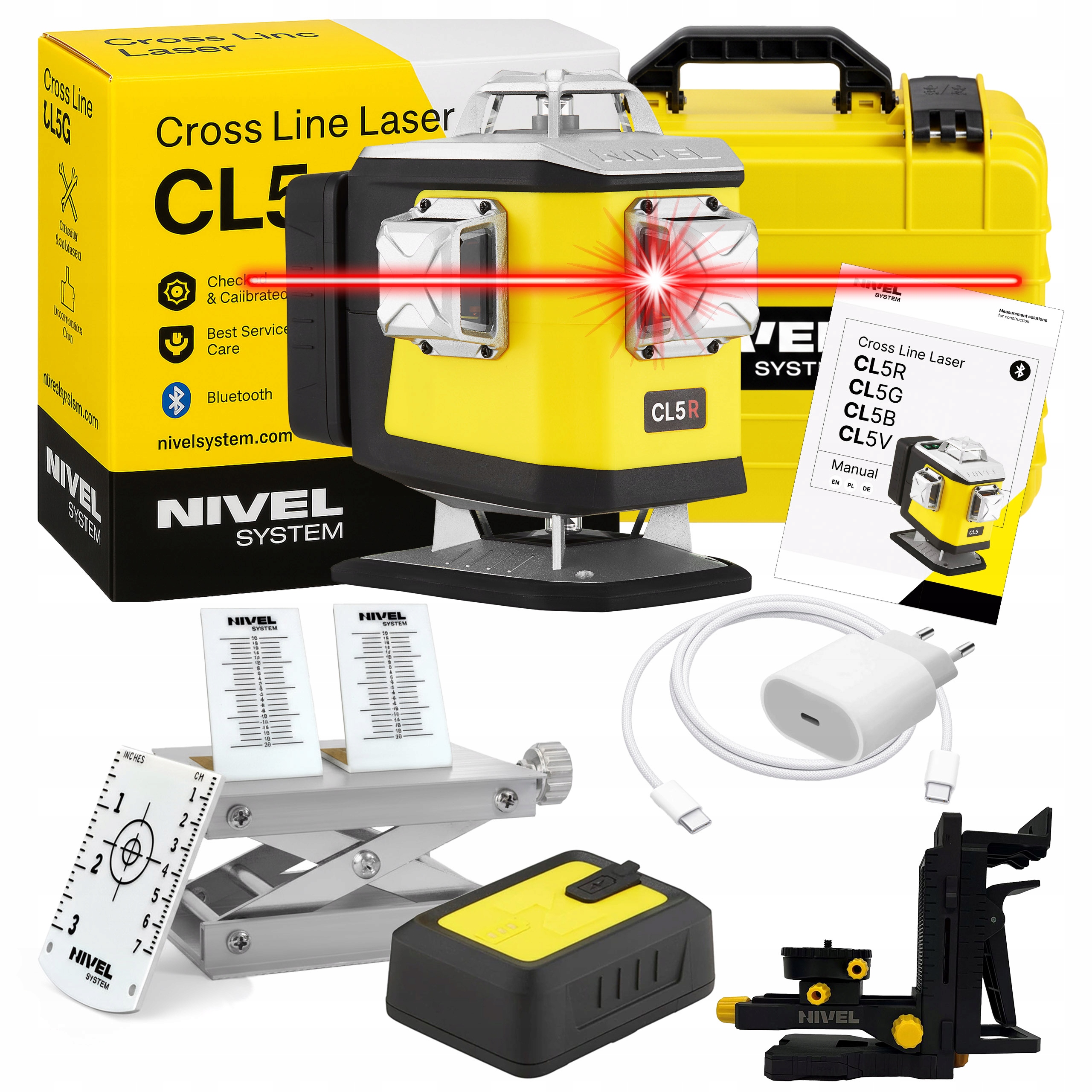 Laser Krzyżowy Nivel System CL5R Czerwony