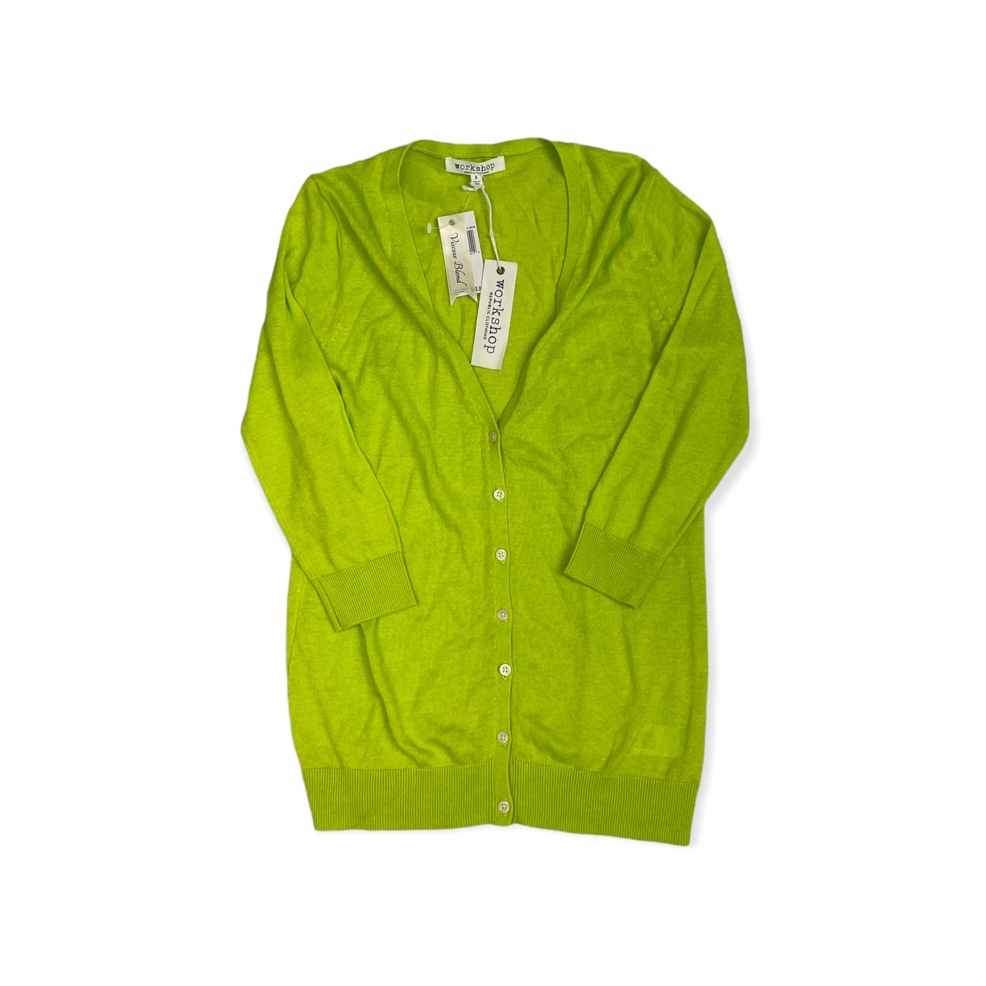 Dámský rozepínací svetr s neonovým rukávem Workshop S