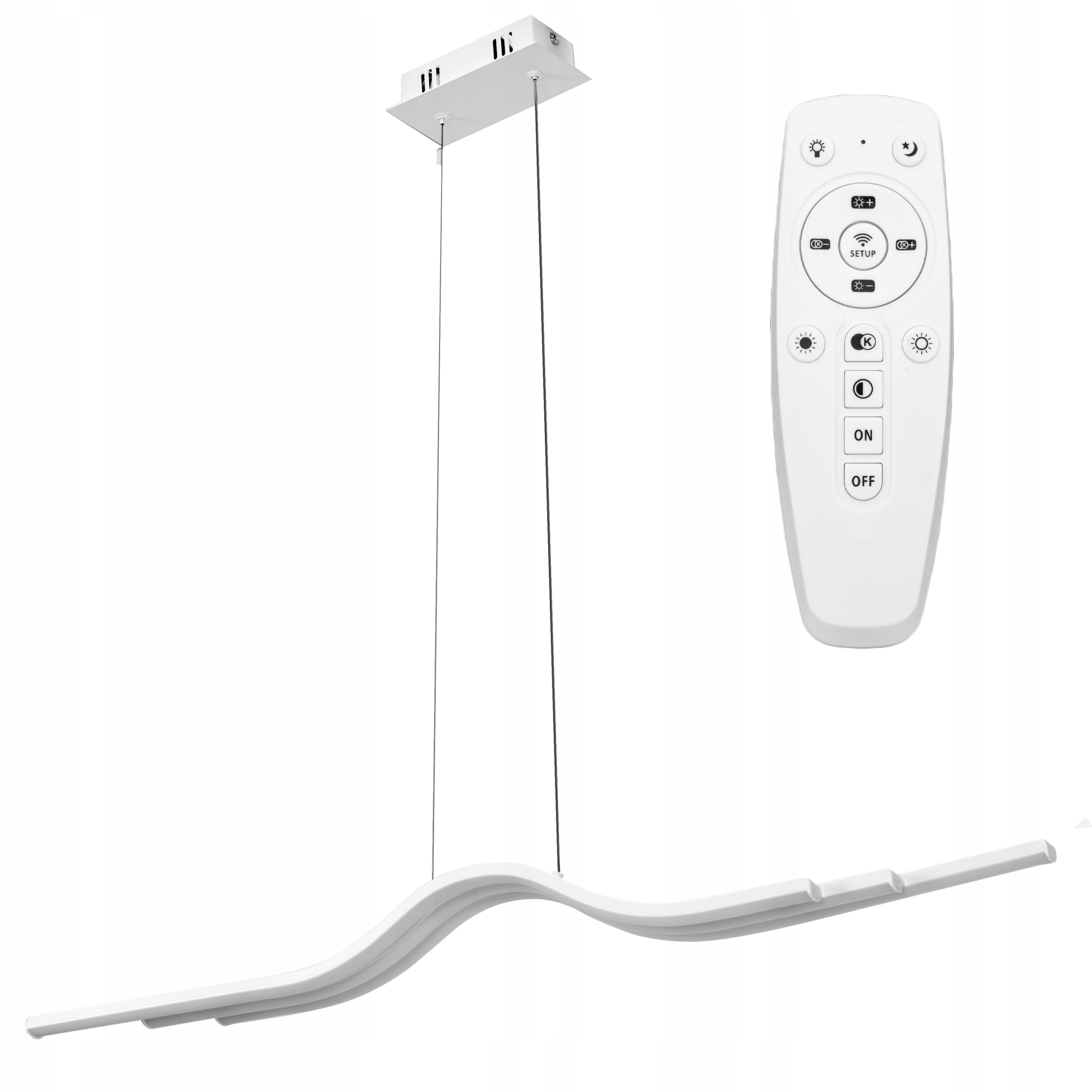 Závesná Led Sutitová Lampa Biela Moderná +diaľkový Ovládač