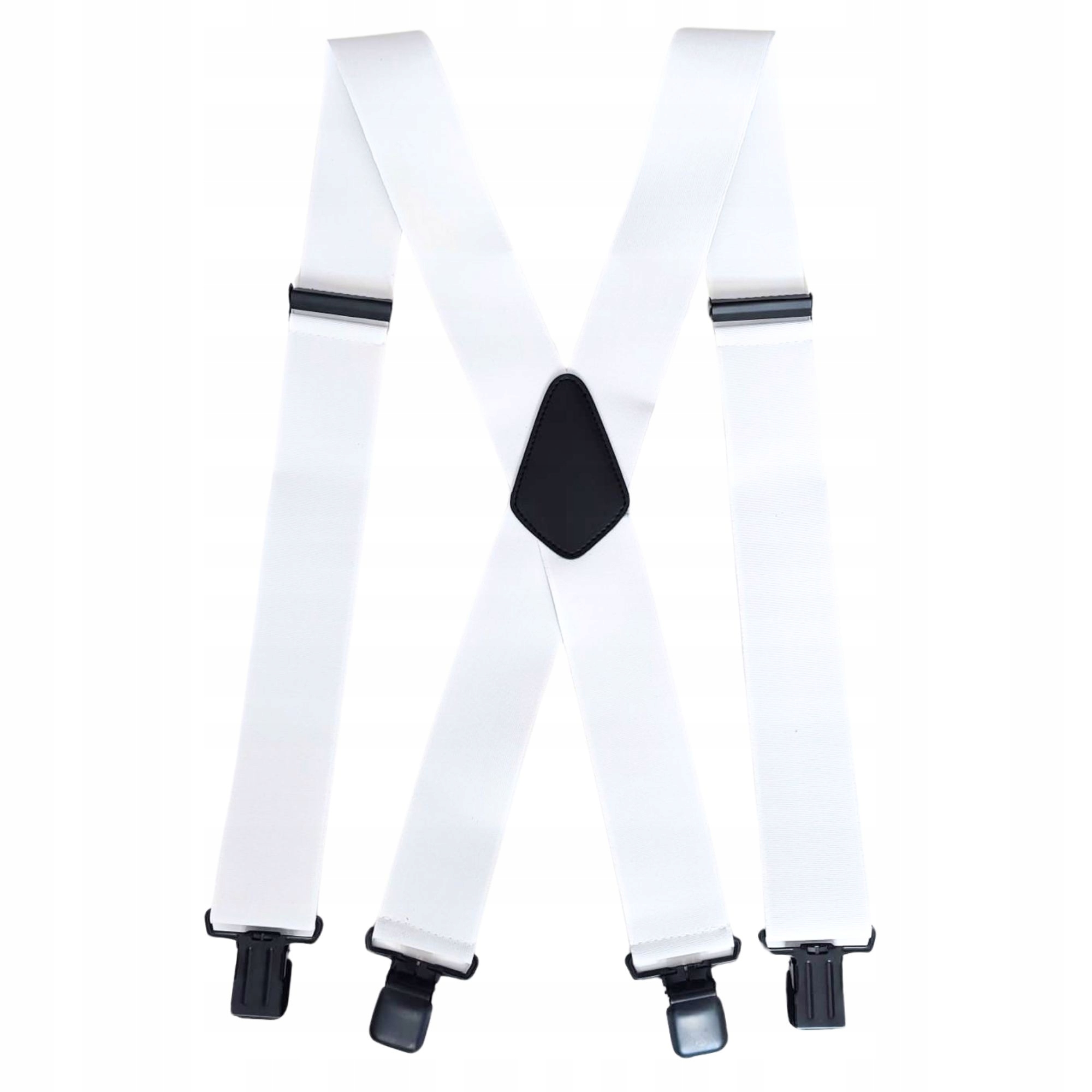 SZELKI DO SPODNI MĘSKIE SZEROKIE PODWÓJNE BIAŁE 5CM DŁUGIE XXL 4 ZAPIĘCIA Marka bez marki