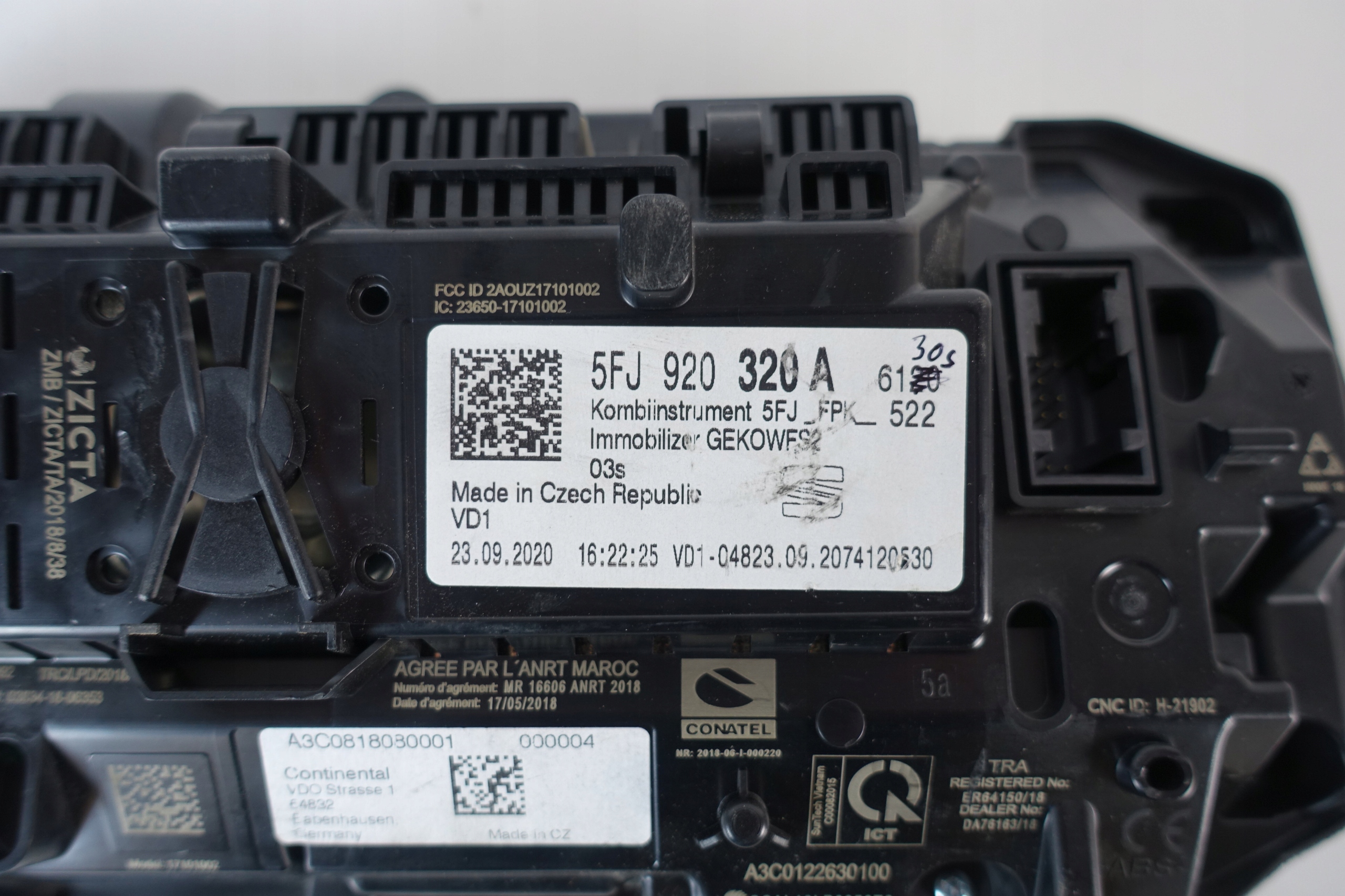 dials VIRTUAL dials LCD SEAT TARRACO 5FJ920320A