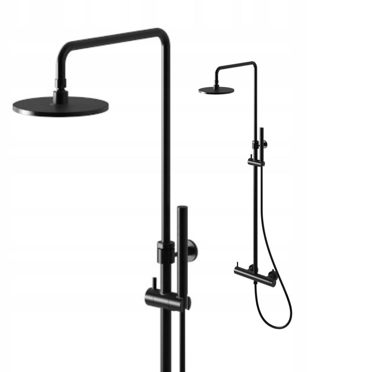 Dažďová sprcha Kohlman Axel čierna, sprchová hlavica