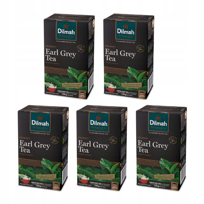 5x Herbata Dilmah Earl Grey bergamotka 125g, sypka