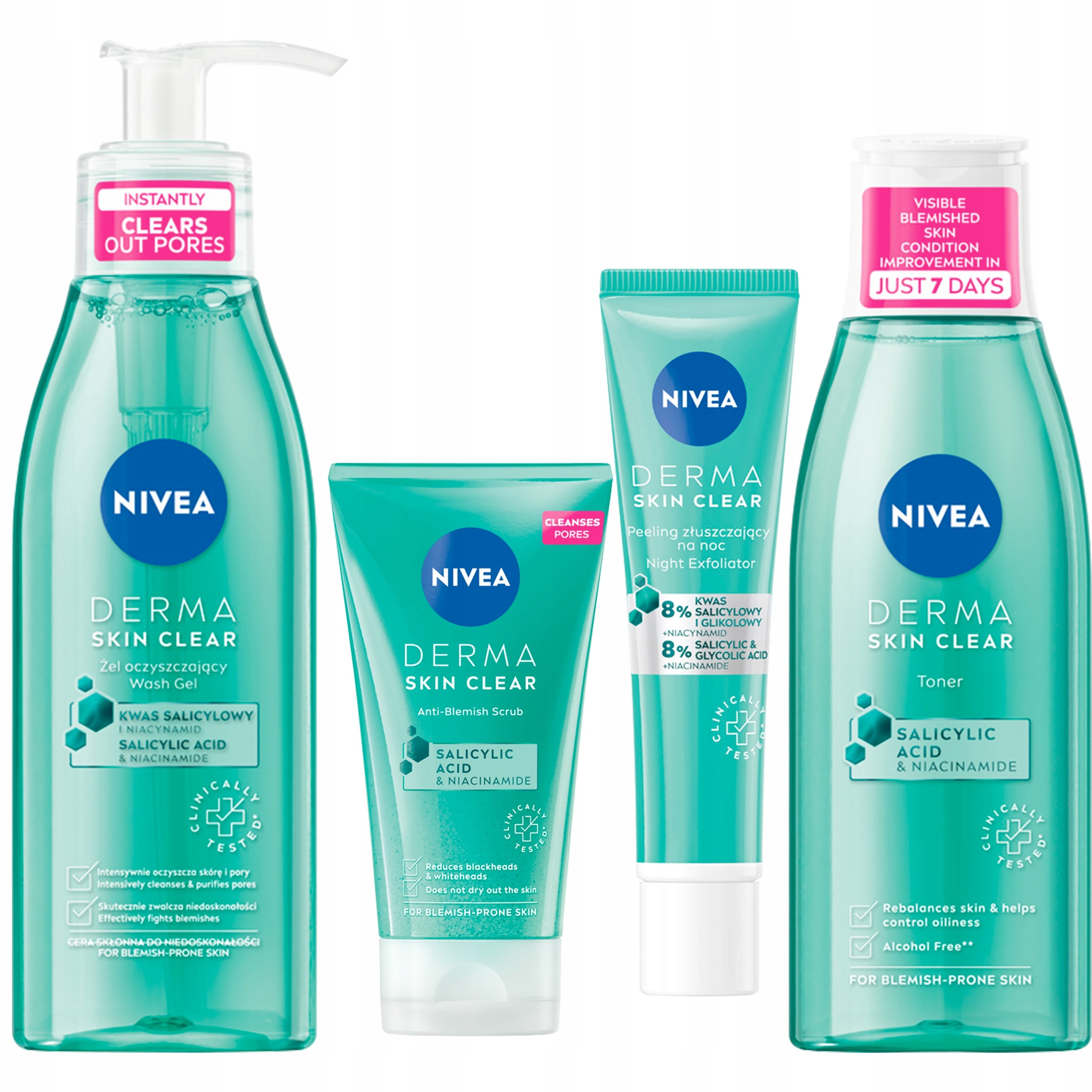 2x Nivea Čistící sada na obličej Derma Clear