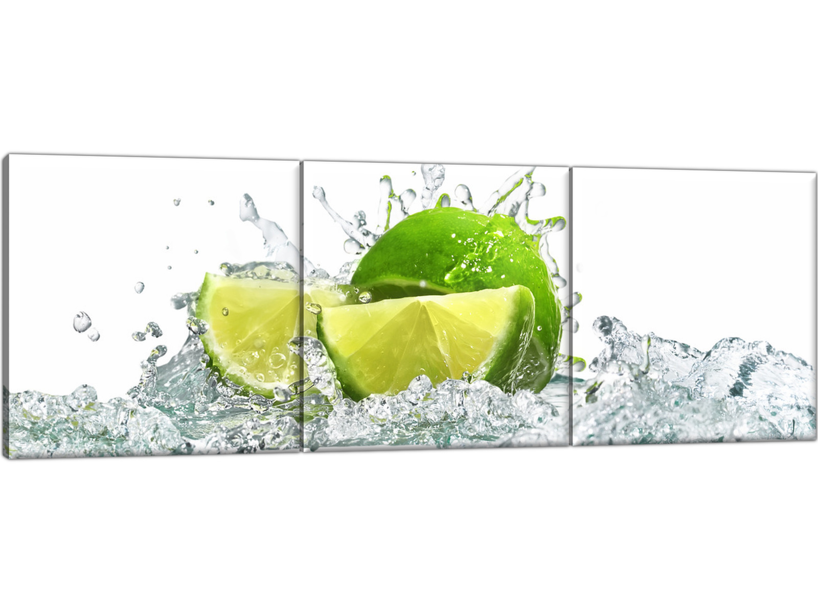 

Limonka Cytryna Obraz 120x40 Tryptyk do kuchni