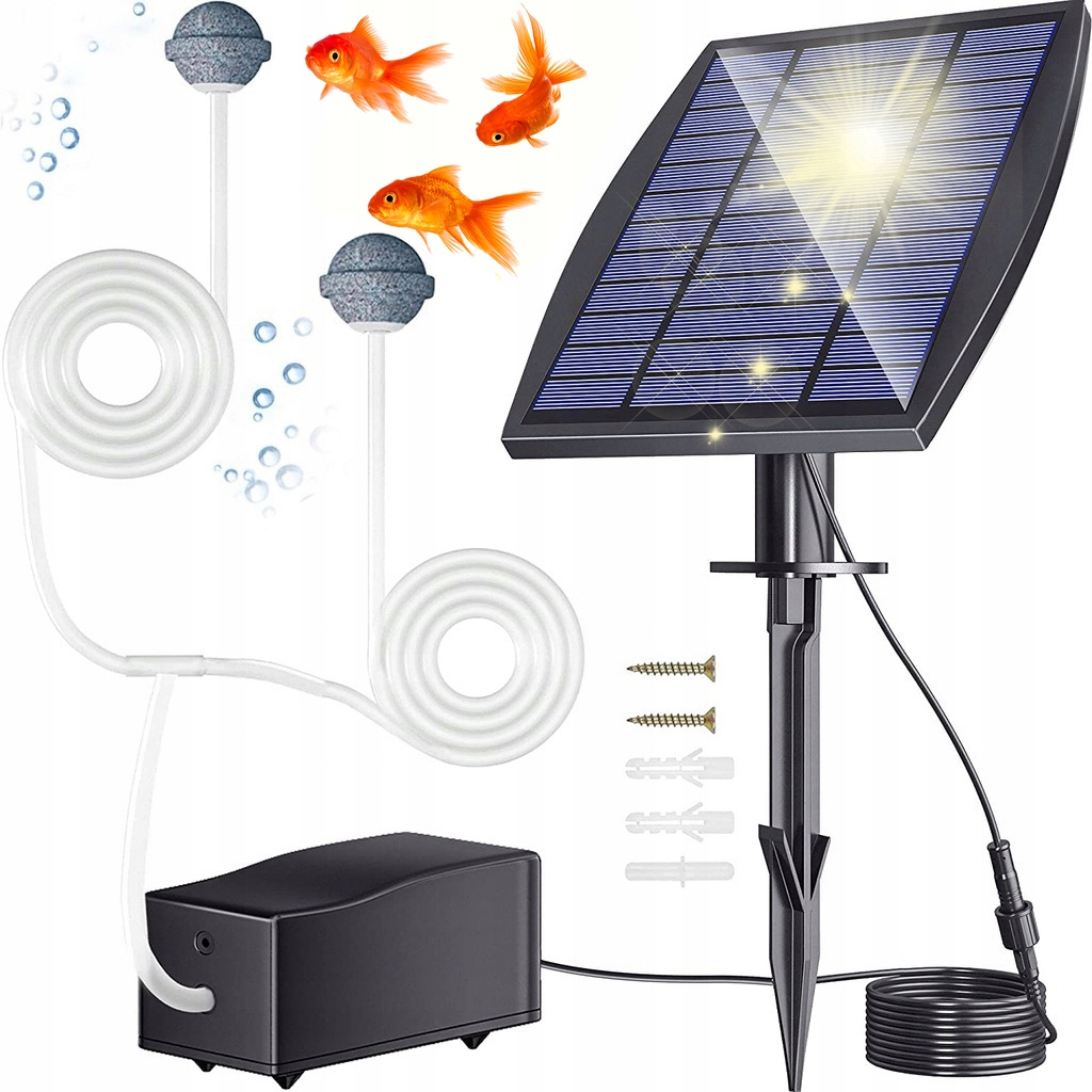 Solarna Pompa Napowietrzająca Pompa Wodna Ogrodowa 1L/MIN 2.5M Wąż