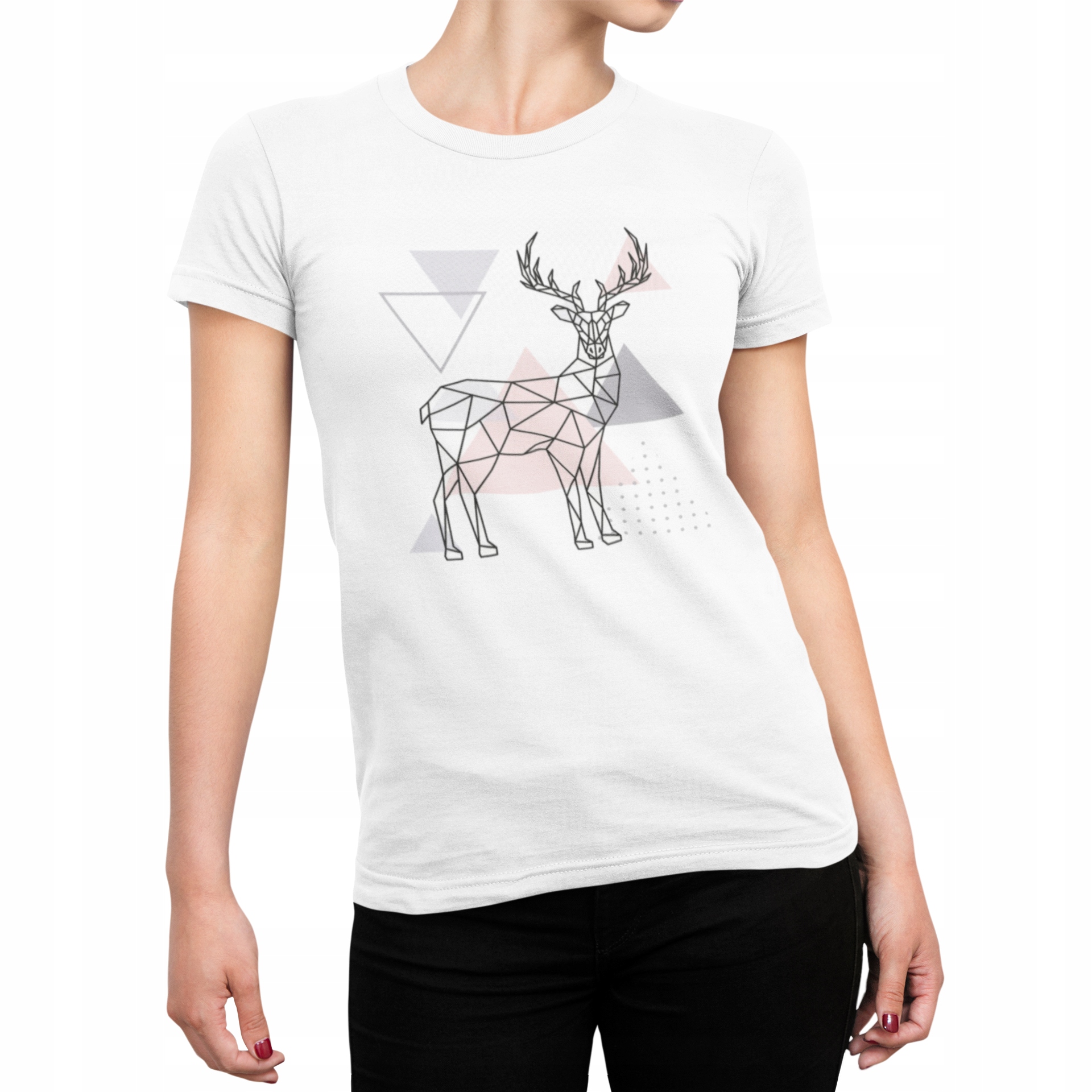 

Koszulka T-shirt Damska z nadrukiem- renifer -XL