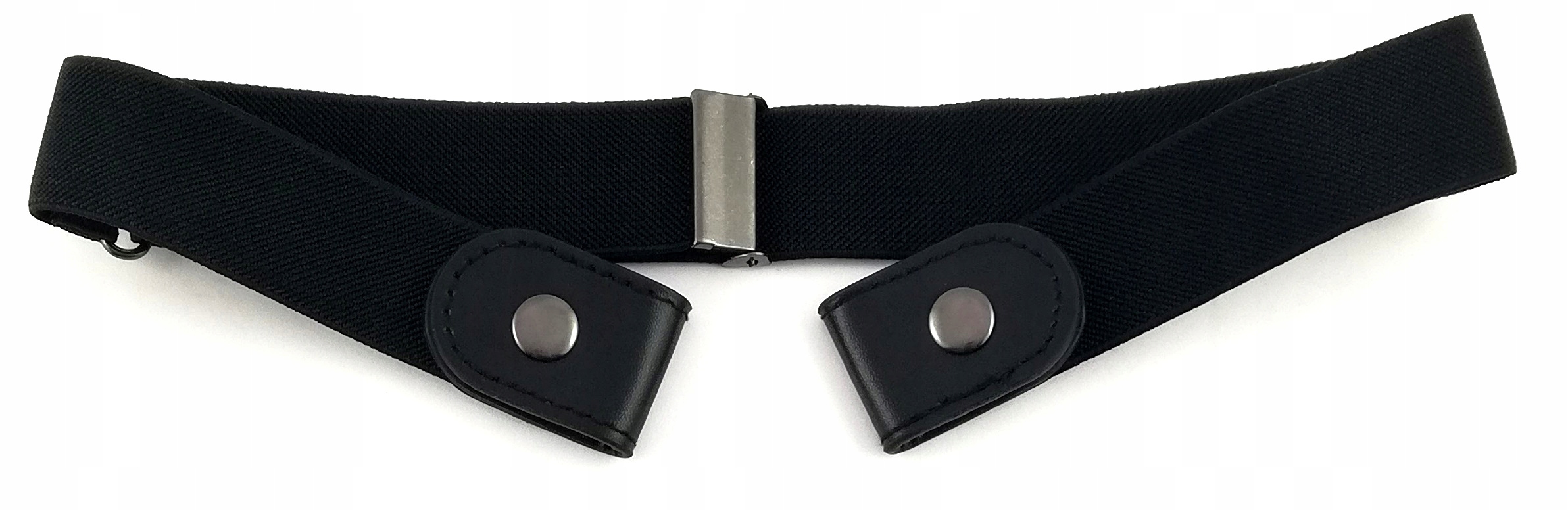 PASEK ELASTYCZNY GUMOWY BEZ KLAMRY DO SPODNI CZARNY UNISEX Marka inna