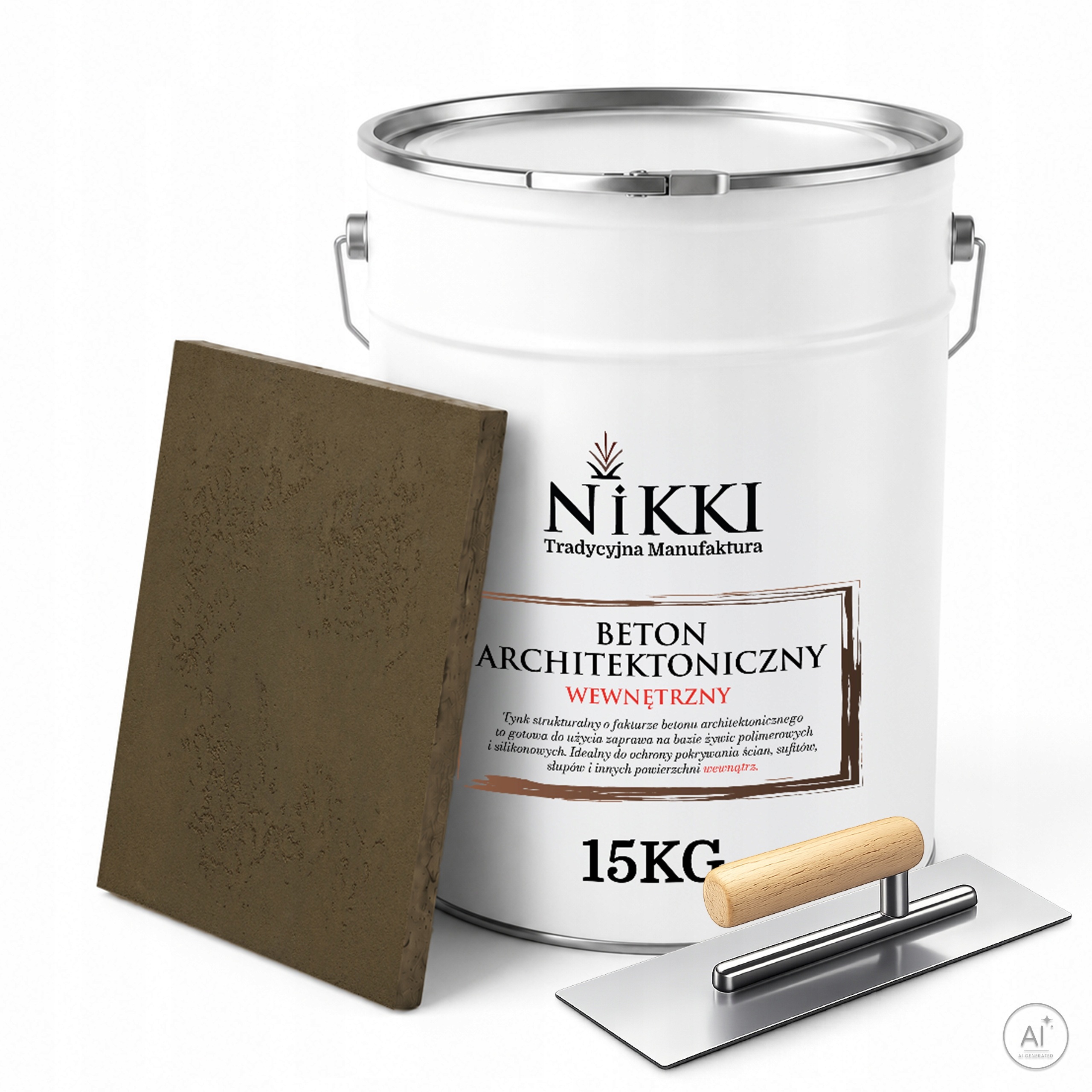 Architektonický beton dekorativní interiérový 15kg Tmavě khaki F456 hladítko