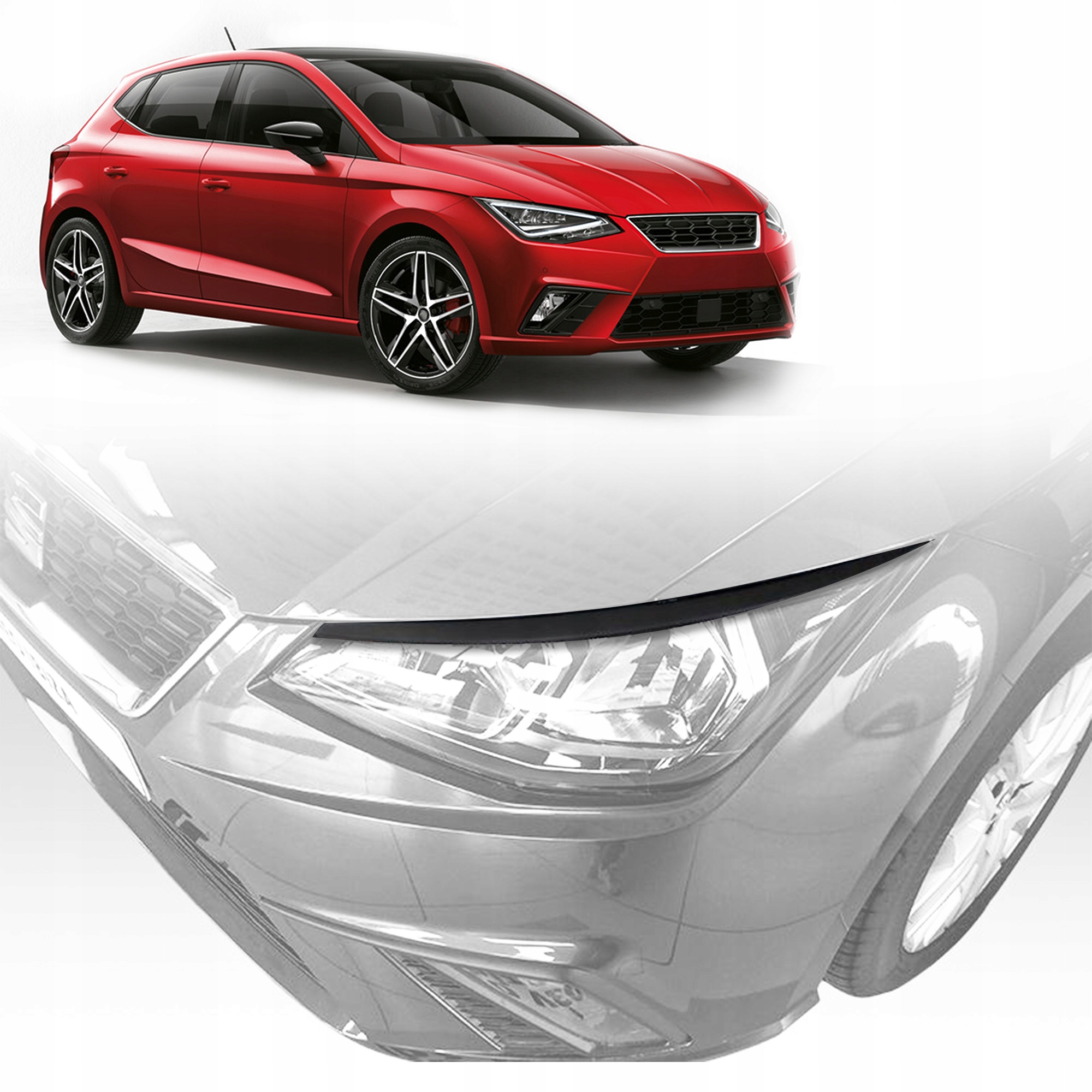 Krytky předních světlometů pro Seat Ibiza V 6F Kj 2017- Hatchback