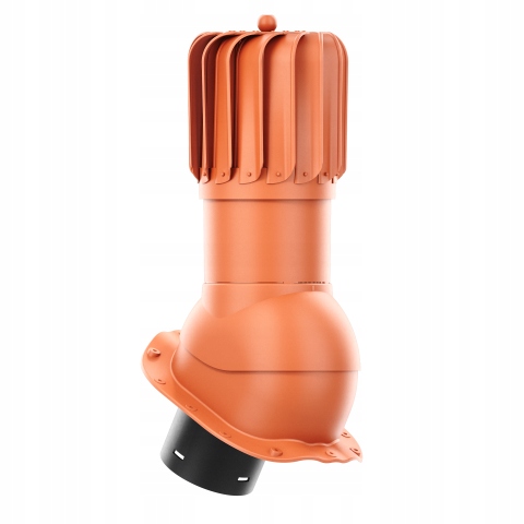 Rotačný krb Rotoline pre plechovú krytinu G fi 150 mm, podlhovastý, tehlový