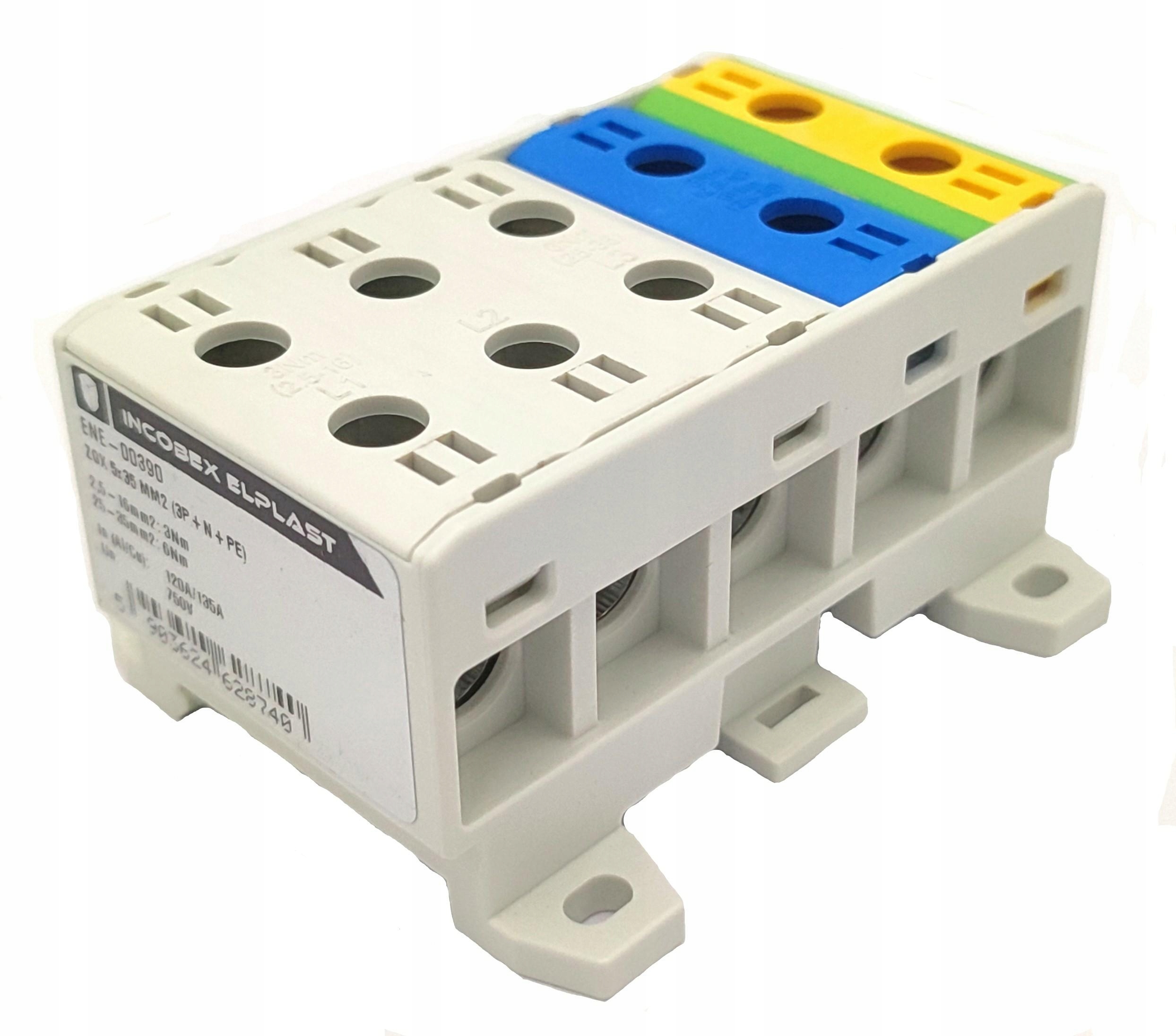 

Listwa zaciskowa pięciopolowa Zgx 5x35 mm2 (3P+N+P