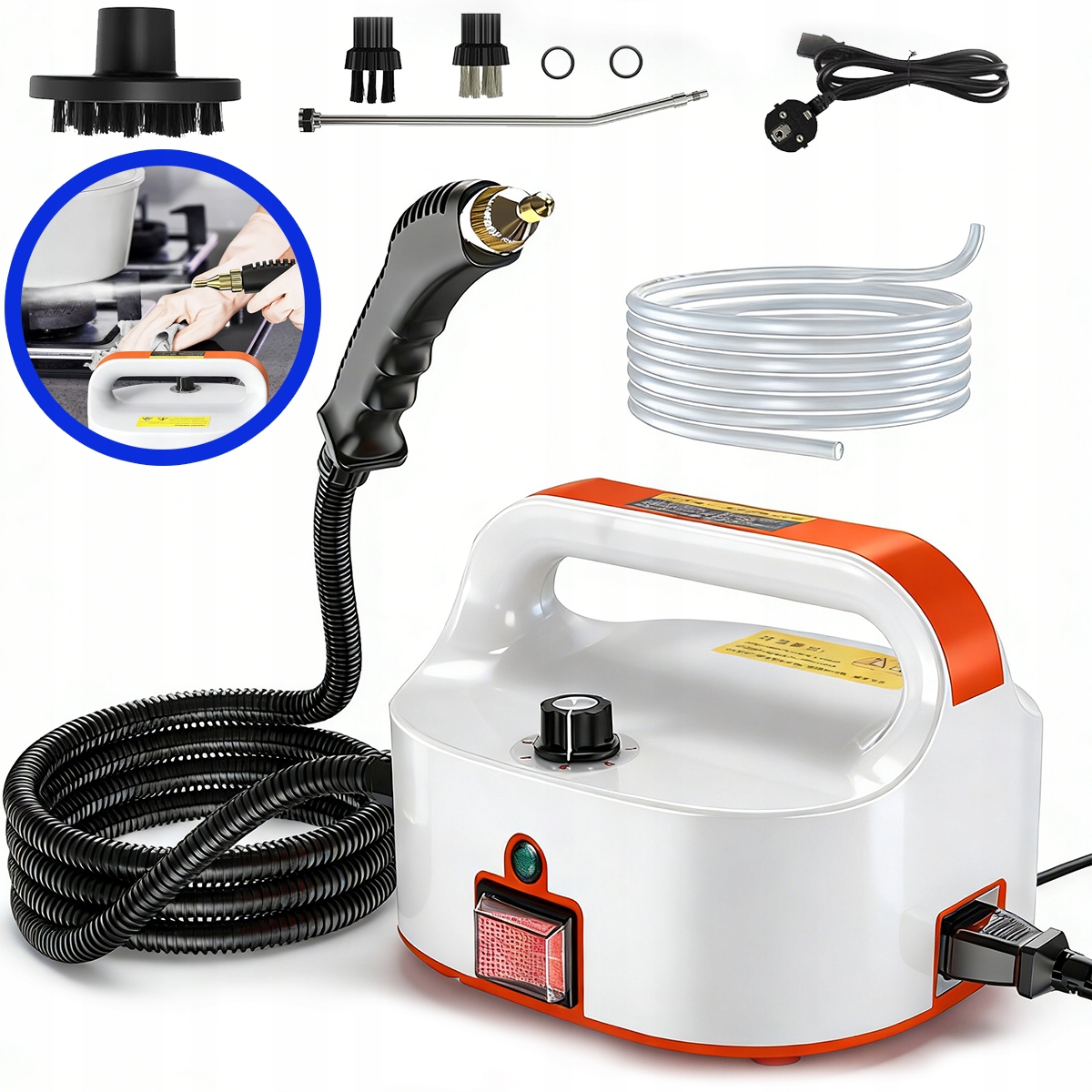 Parownica 2500w 4.5 Bar Szybkie Czyszczenie Kuchni Samochodu Akcesoriów