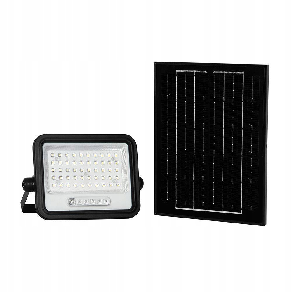 V-tac Solární Led zářič 8W Cct dálkový ovladač auto časovač IP65 černý VT-104W