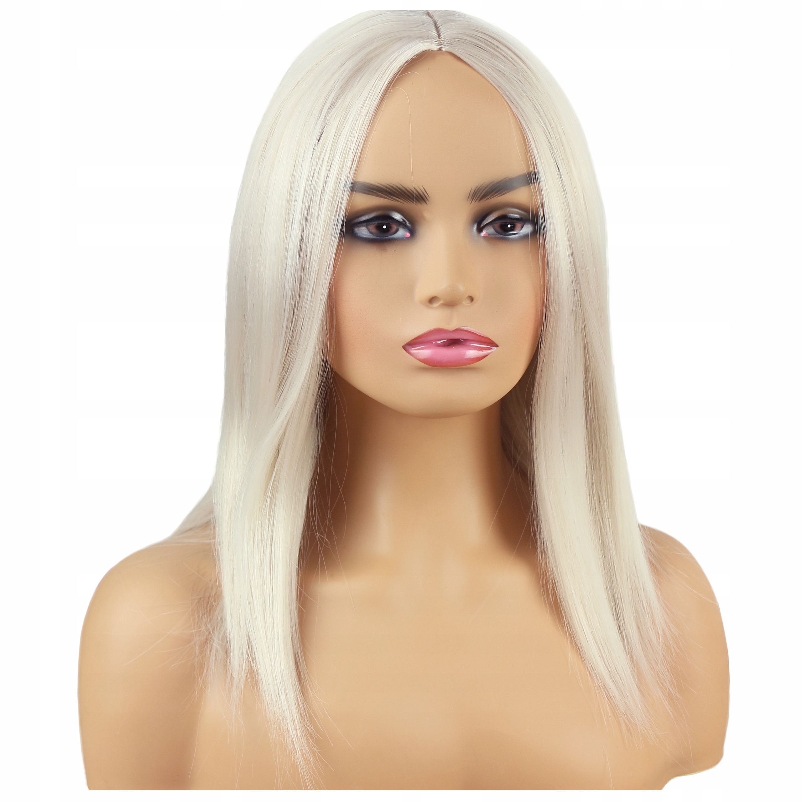 

Peruka jasny Blond siwa krótkie proste włosy Bob