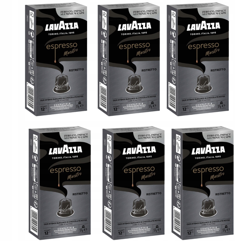 Levně Nespresso kapsle Lavazza Espresso Maestro Ristretto, sada 6 x 10 ks