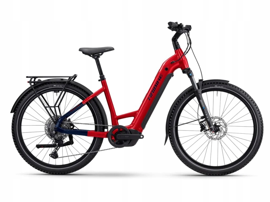 Rower elektryczny Haibike Trekkingowy rama L koło 27,5" czerwony 250 W