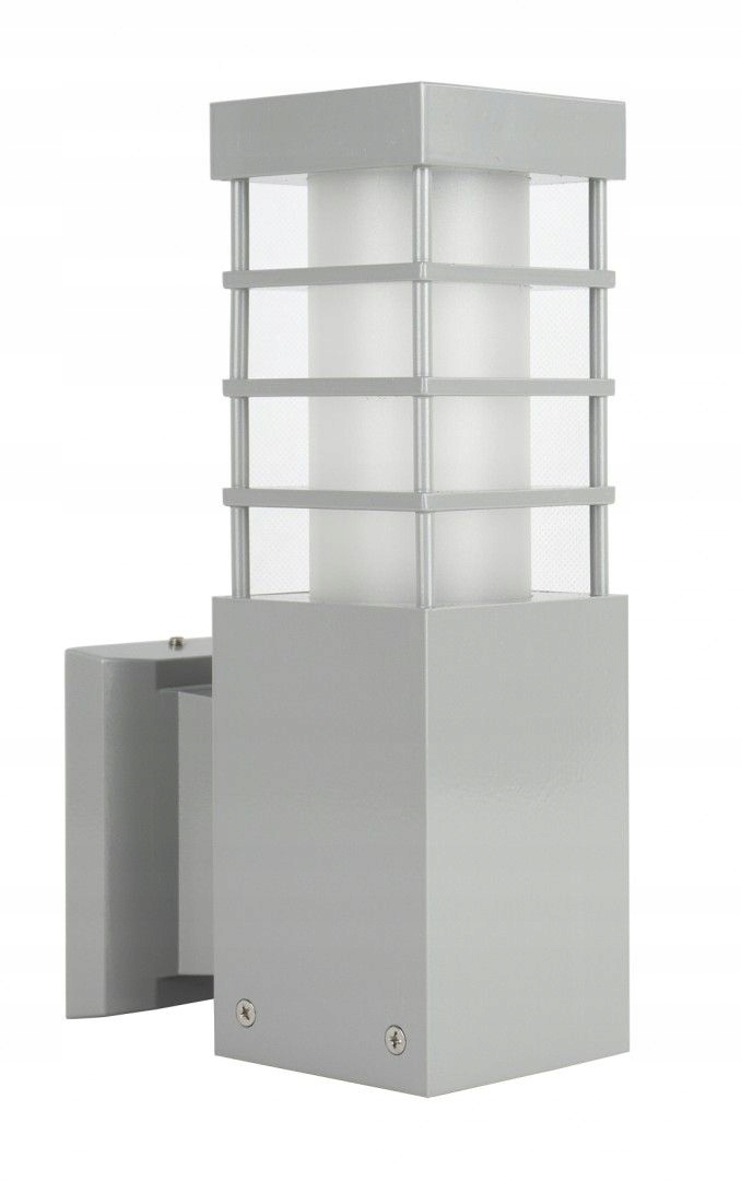 Funkčná fasádna nástenná lampa na budovu dom s mriežkou v hornej časti Rado E27