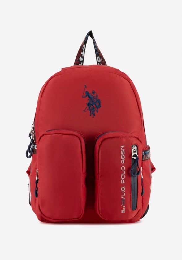 Plecak Polo do szkoły turystyczny czerwony U.s. Polo Assn. mieści A4