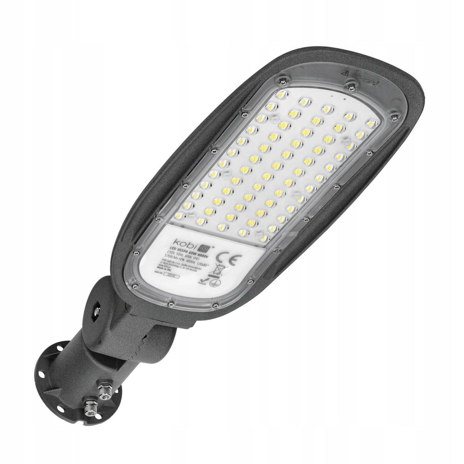 Lampa parkingowa 60W 4000K IP66 8400lm na plac budowy Parking ogród