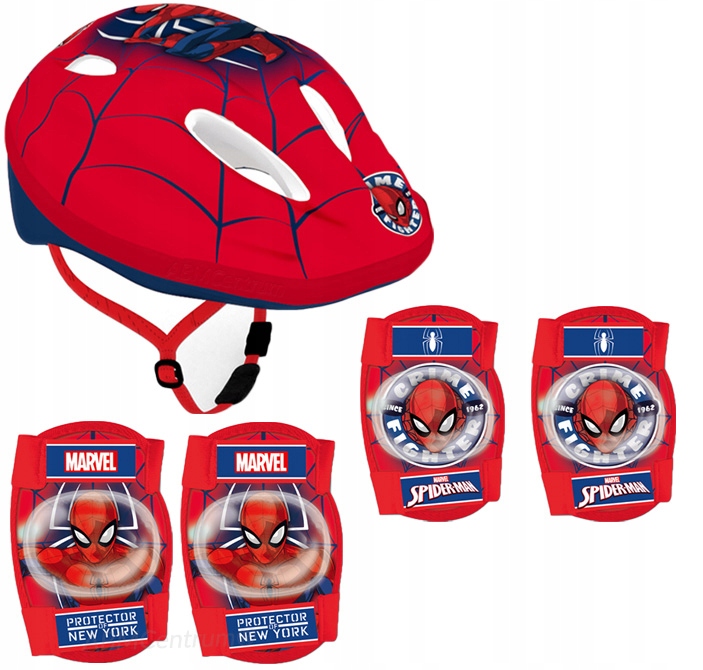 

4x Ochraniacze Kask Rowerowy Dziecka Spiderman Red