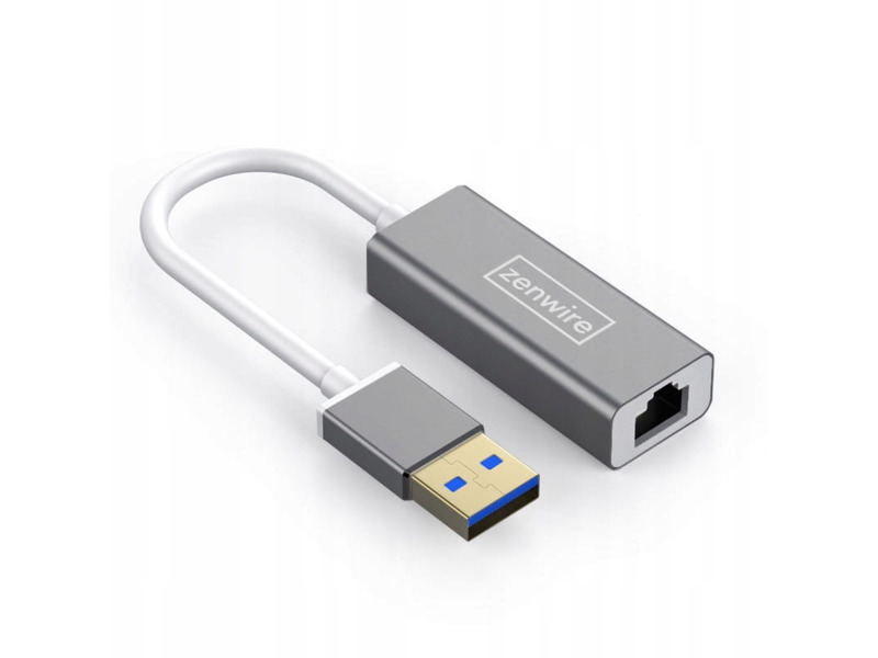 Переходник USB Zenwire 97359777 к Ethernet RJ-45 серый